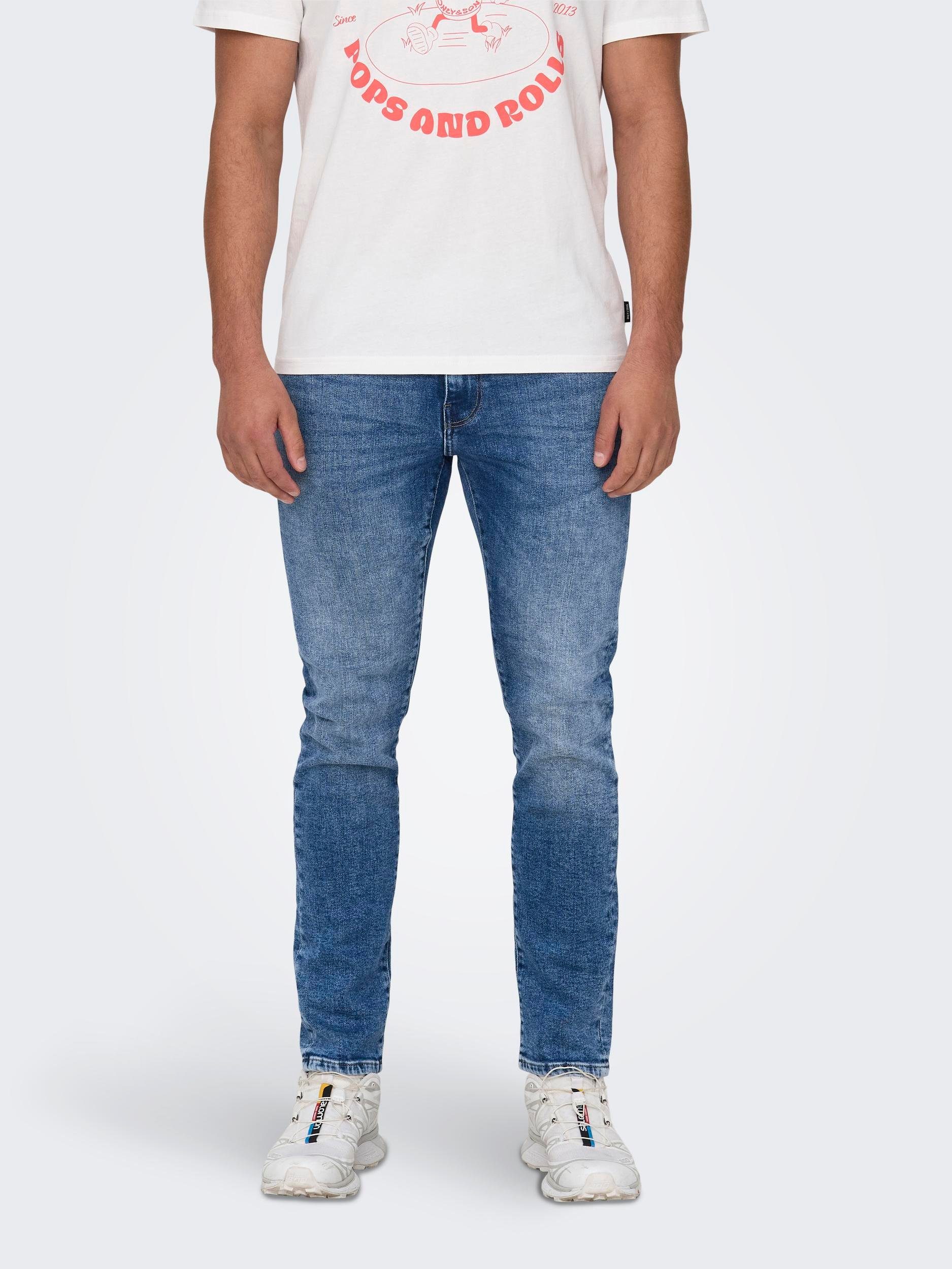 ONLY & SONS Straight-Jeans ONSWEFT REGULAR WB 0021 TAI DNM NOOS im 4-Pocket-Style