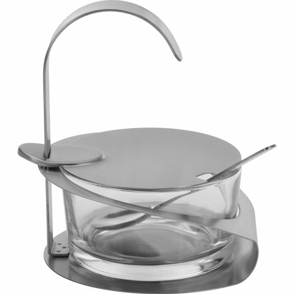 WESTMARK Zuckerdose Parmesan-/Zuckertopf »Wien«, Edelstahl, Glas, rostfreier Edelstahl, spülmaschinengeeignet, 150 ml