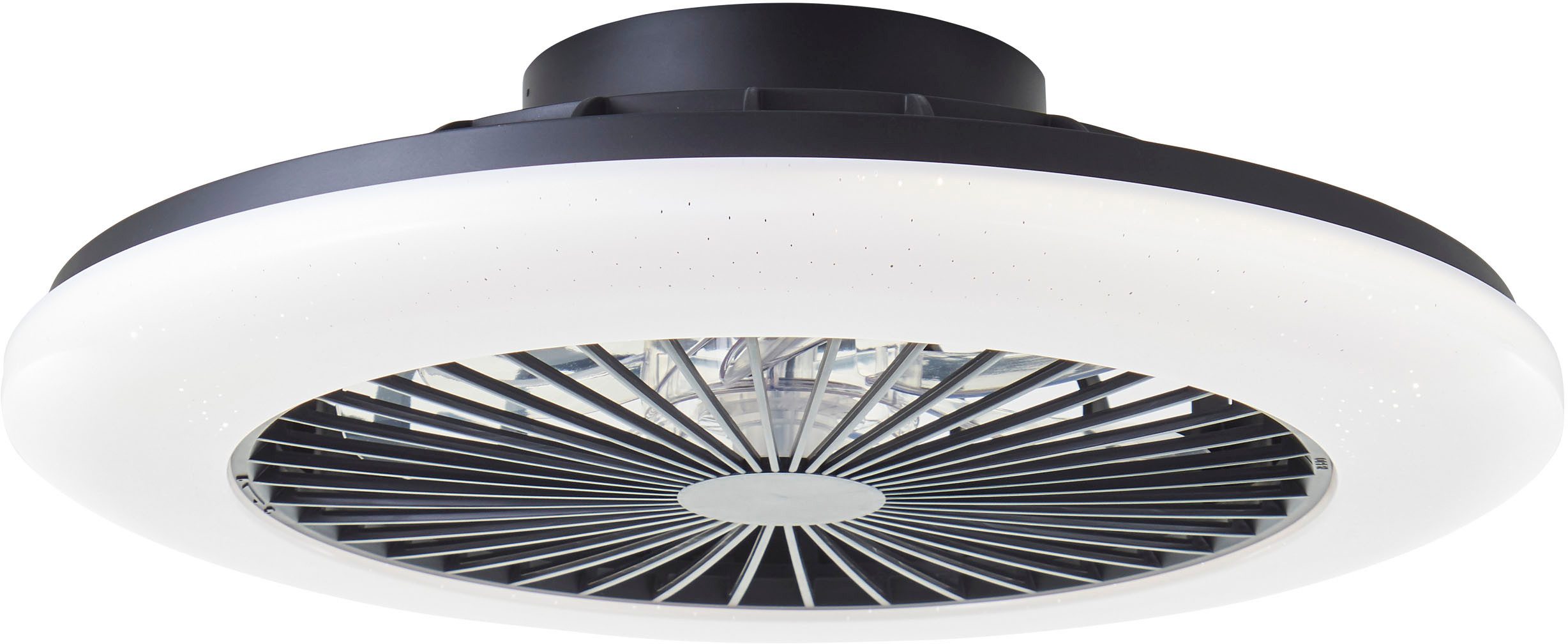 Brilliant LED Deckenleuchte Salerno, CCT - über Fernbedienung, Dimmfunktion, Nachtlichtfunktion, Timerfunktion, LED fest integriert, RGB, warmweiß - kaltweiß, Ventilator, 49 cm, digitales RGB, CCT, 4700 lm, dimmbar, 3000-6500 K