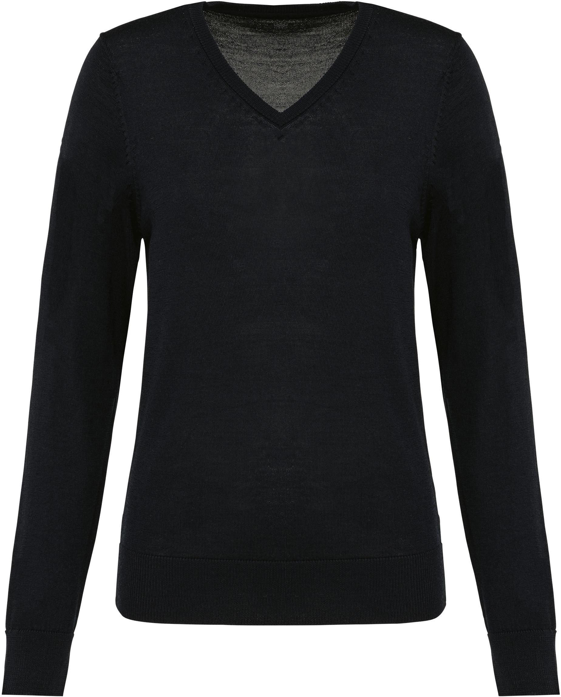Kariban Sweatshirt Merino-Damenpullover mit V-Ausschnitt