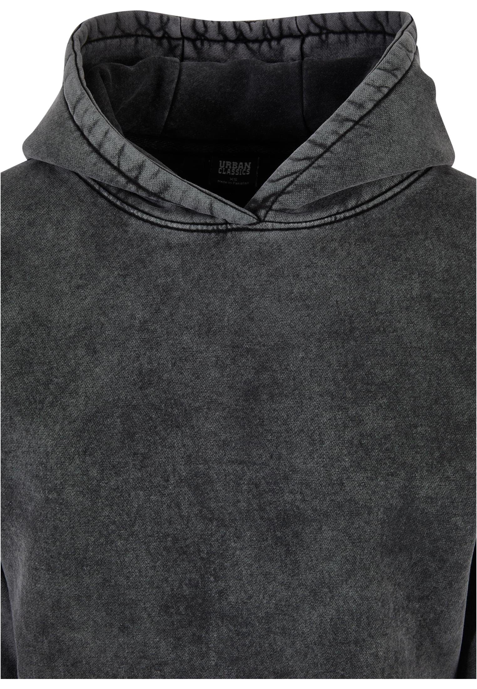 black Hoody CLASSICS Stone URBAN (1-tlg) Kapuzenpullover Ladies Damen Washed