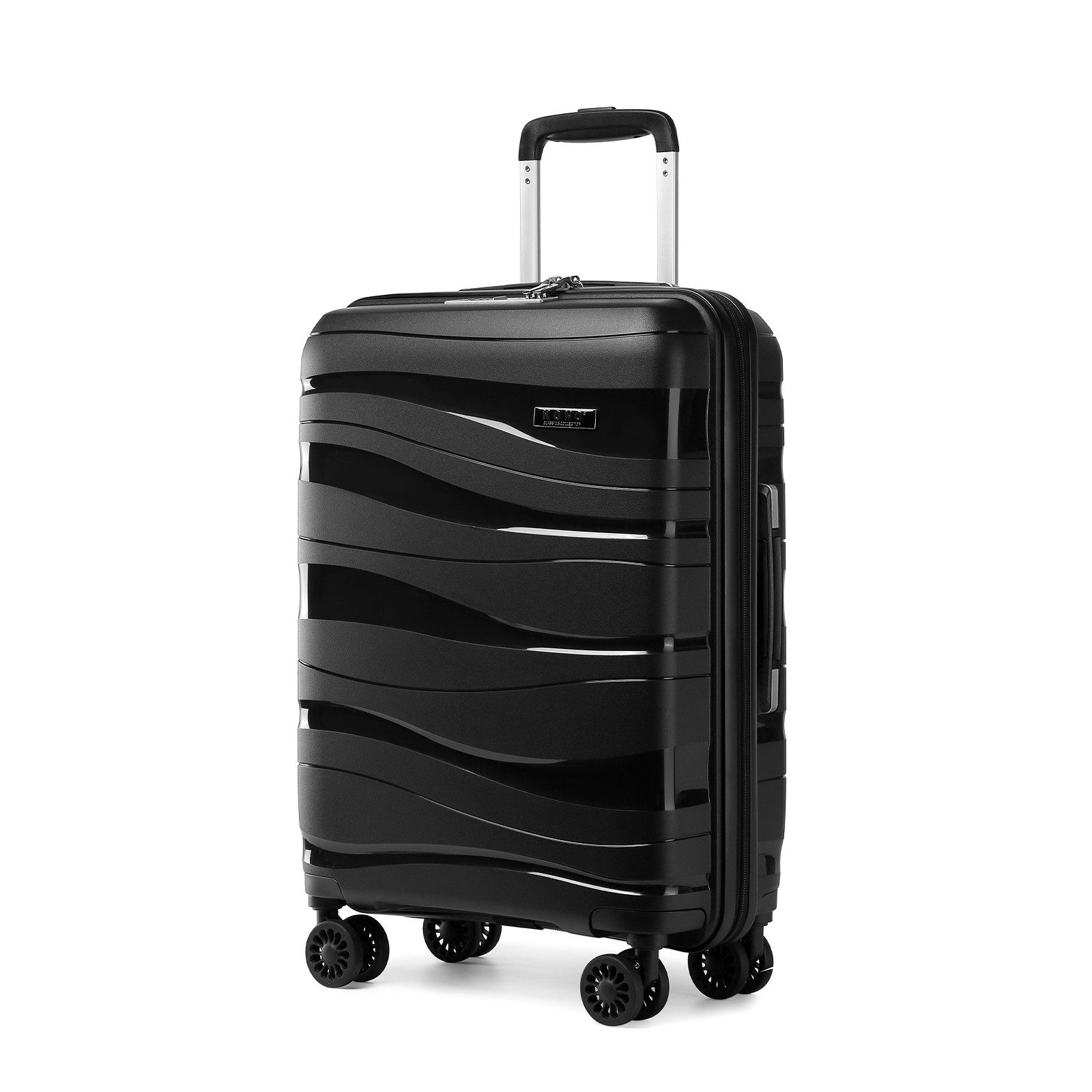 KONO Handgepäck-Trolley Leicht Hartschalenkoffer Reisekoffer mit 4 Rollen und TSA Schloss
