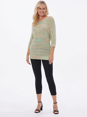 Christian Materne Strickpullover 3/4-Arm-Pullover figurumspielend in Hakeloptik