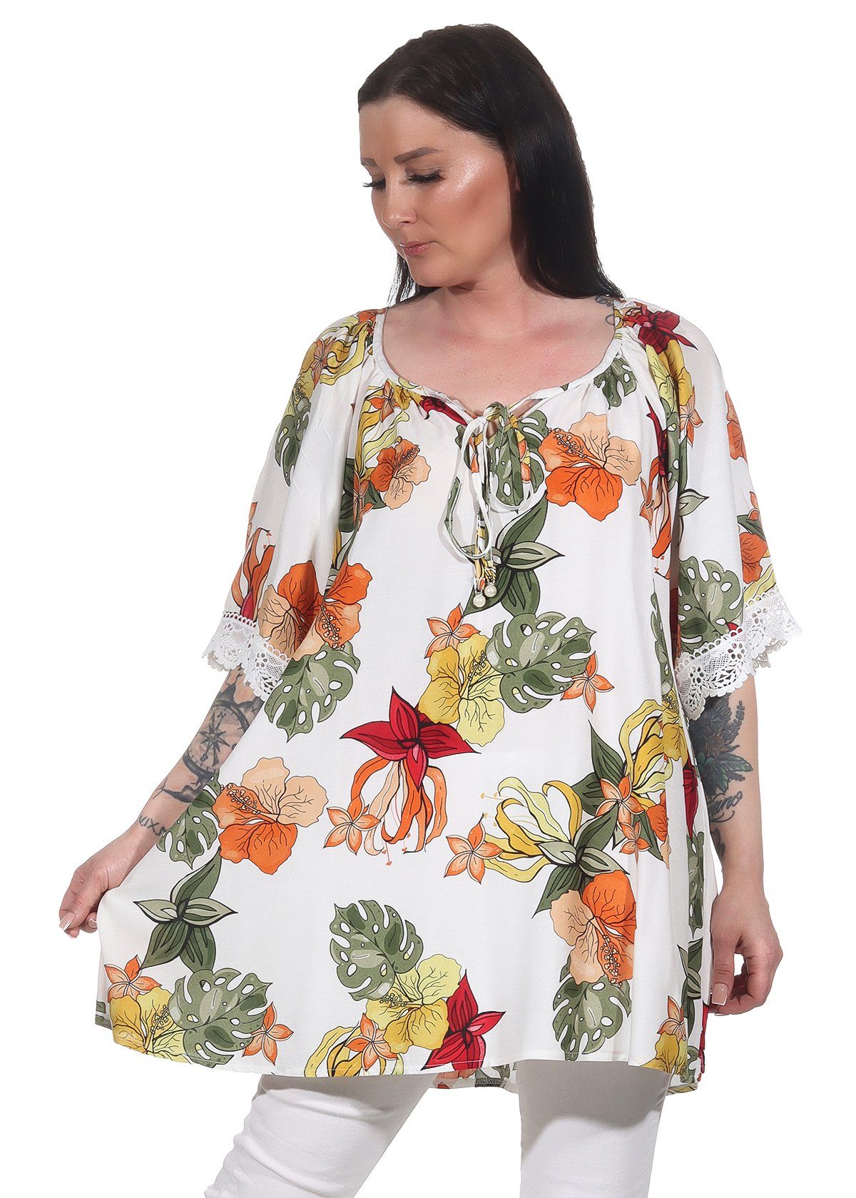 Aurela Damenmode Oversize-Shirt Tunika Damen Sommer günstig online kaufen