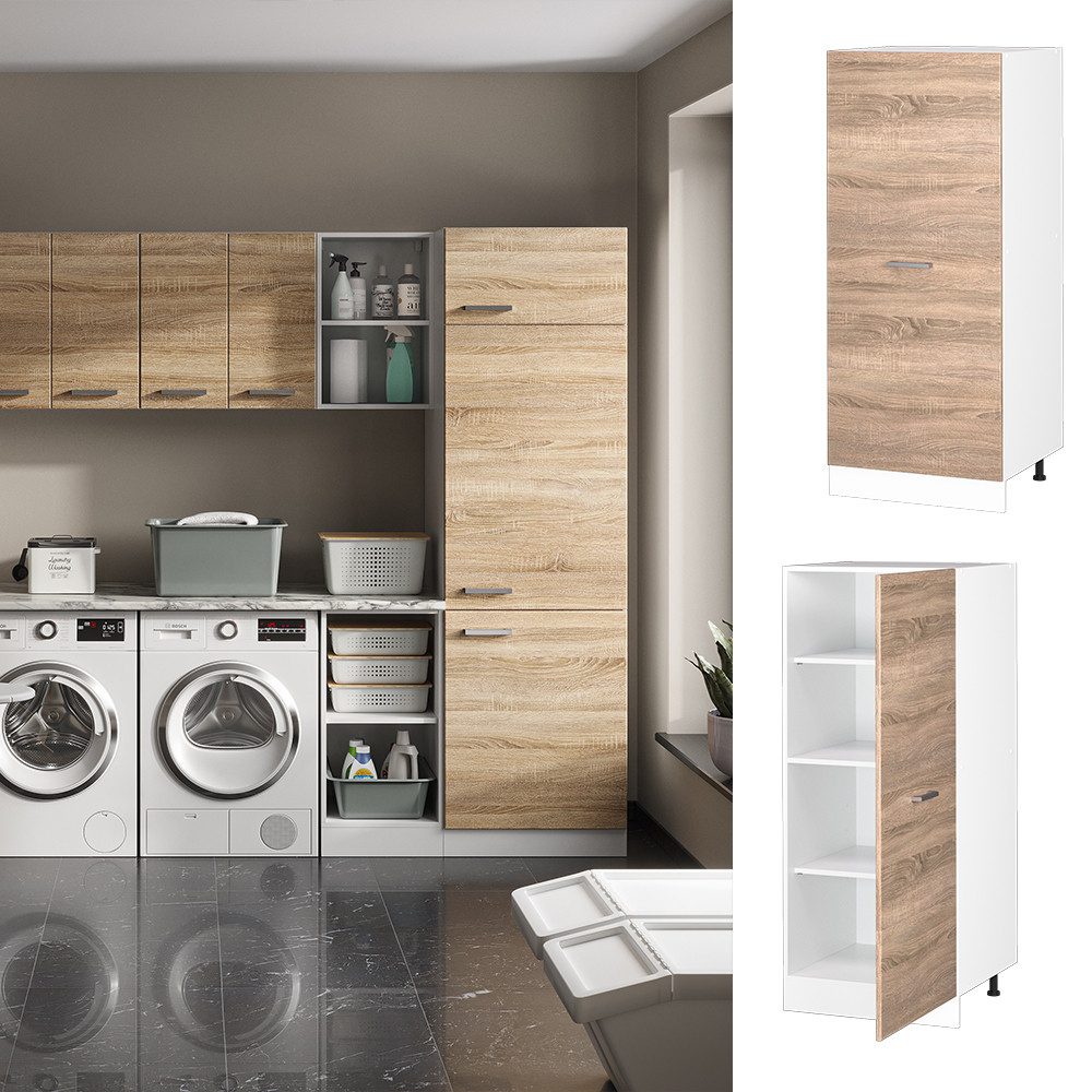 Vicco Schranksystem R-Line, Sonoma/Weiß, 60 cm günstig online kaufen