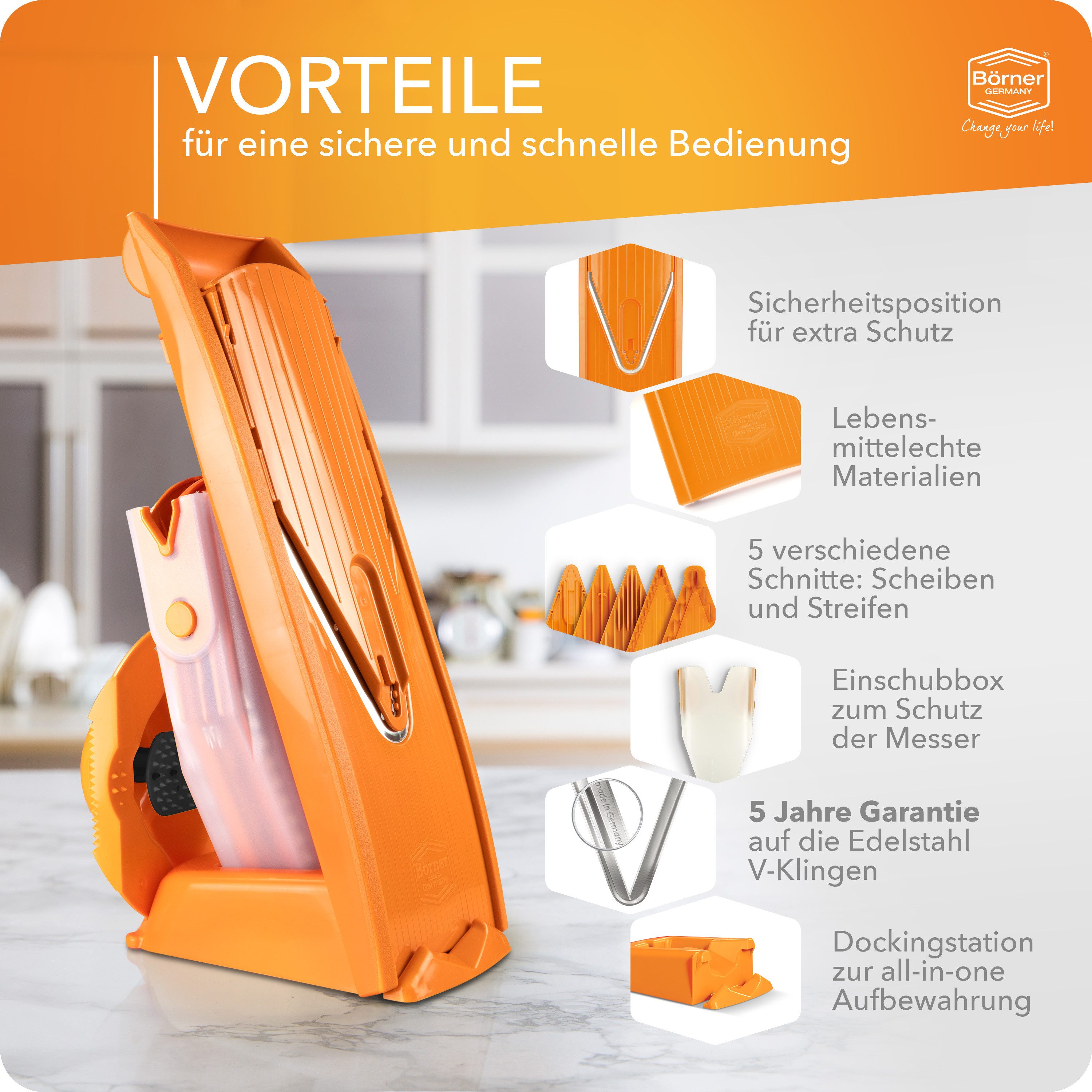 Börner Gemüsehobel Gemüsehobel V1 ClassicLine Profi Set – Bild 4 von 5