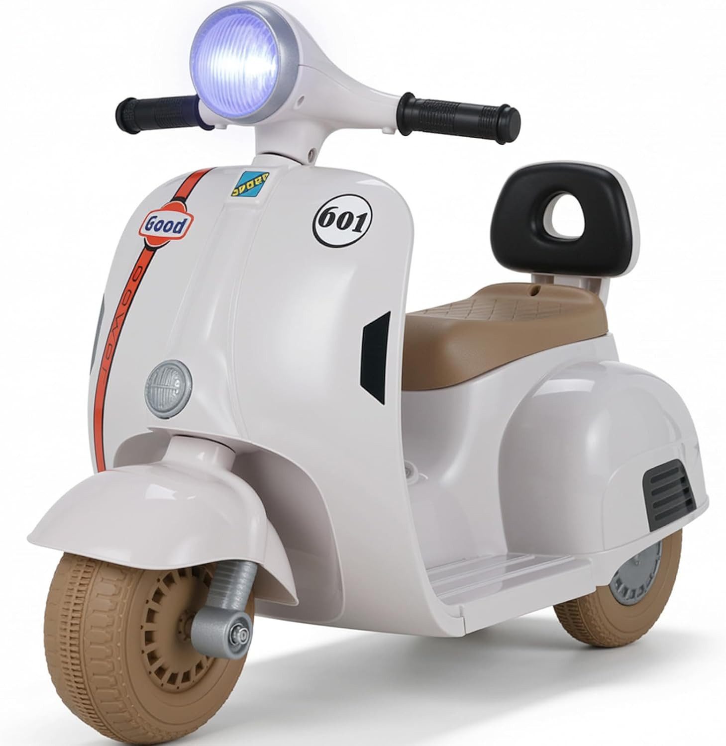 TLGREEN Elektro-Kinderquad,Kinder Elektro Motorrad 6V,2 km/h Spielmotorrad mit Musik & Licht, bis 20 kg, Dreirad für Jungen Mädchen, 72 x 56 x 37 cm