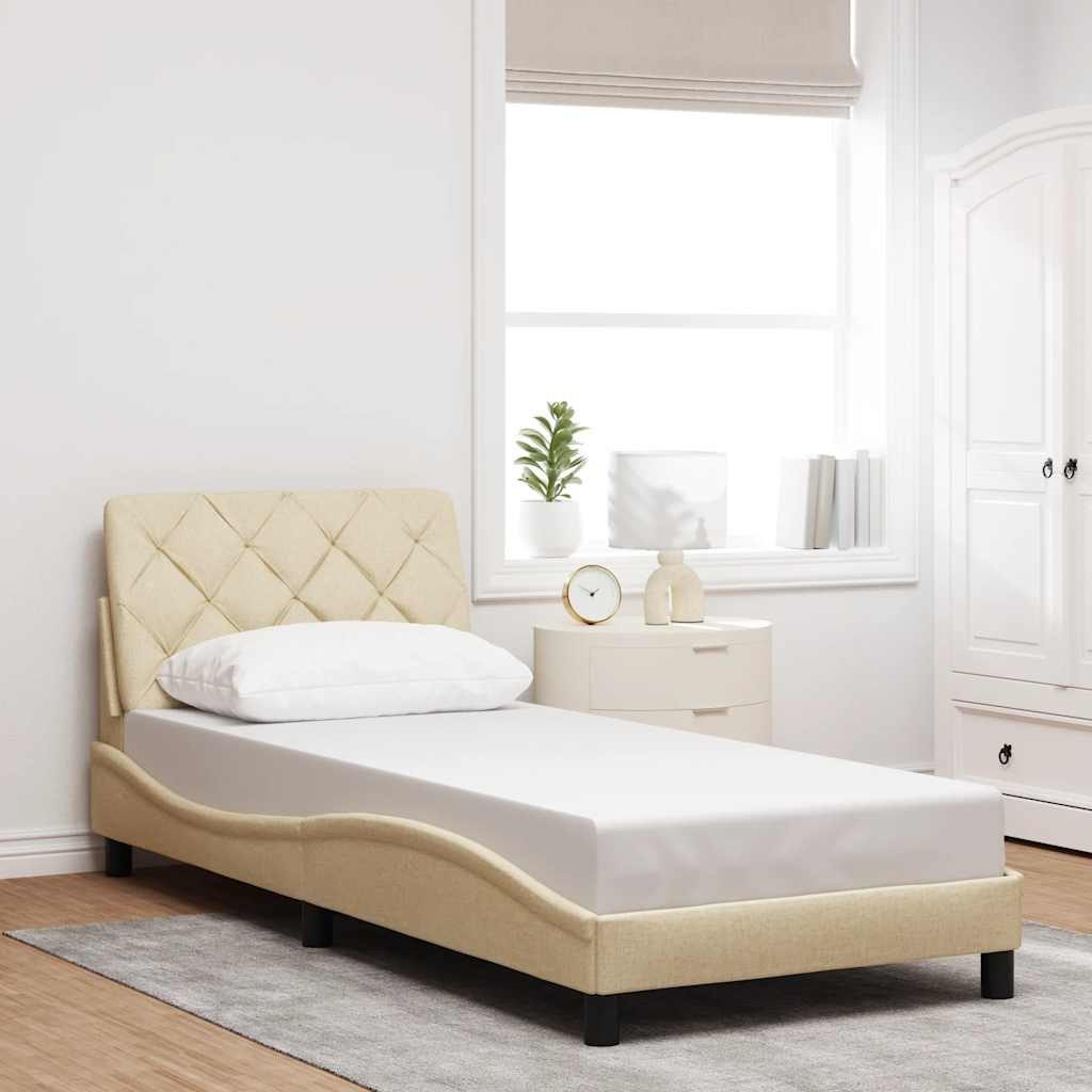 vidaXL Bett Bettgestell ohne Matratze Creme günstig online kaufen