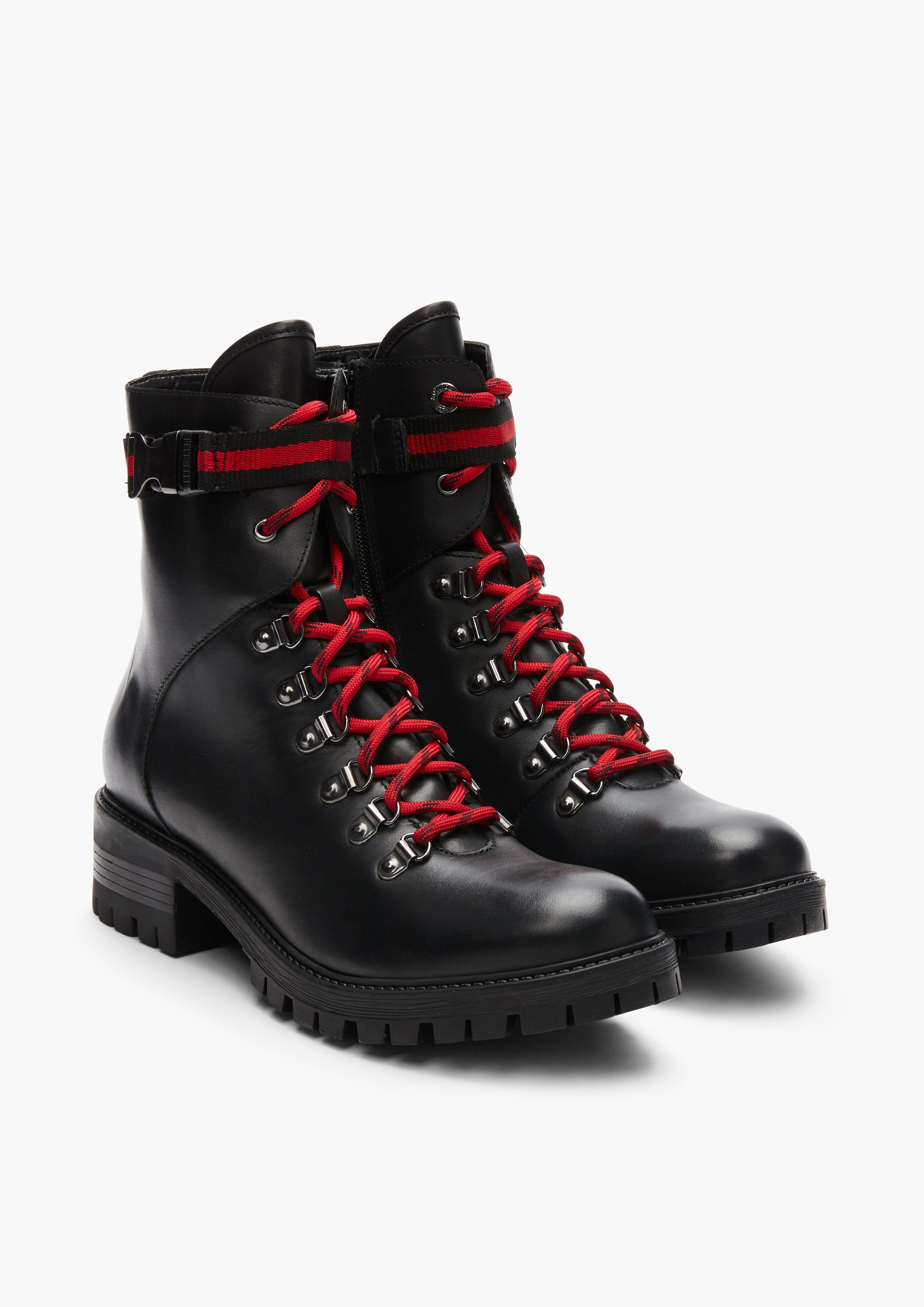 s.Oliver »Leder-Boots im Hiking-Look« Stiefel Kontrast-Details online  kaufen | OTTO