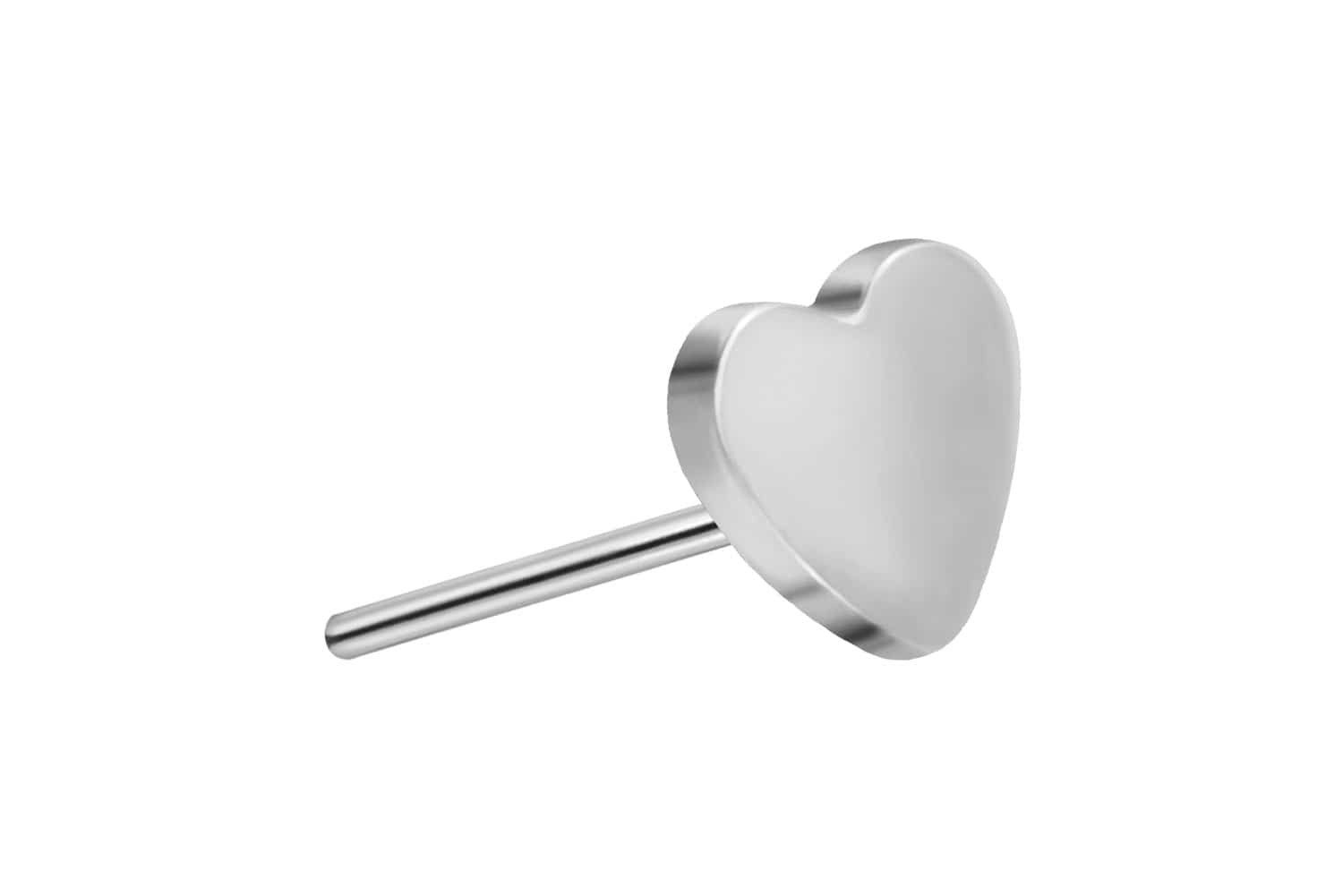 Piercing-Set Titan Aufsatz mit Push Pin HERZ