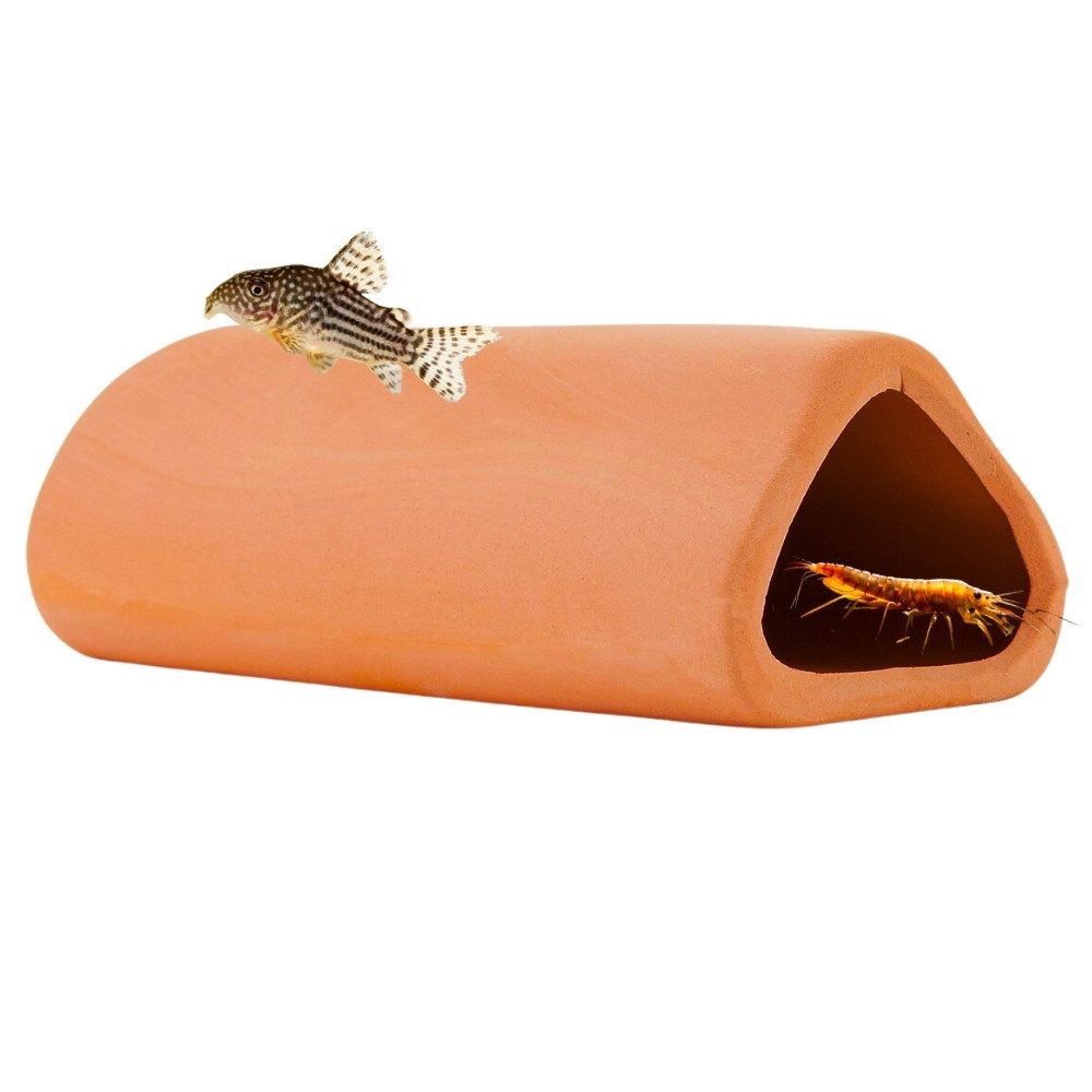 Happet Aquariendeko Aquarium Höhle Garnelen Versteck Welshöhle Einseitig Geschlossen