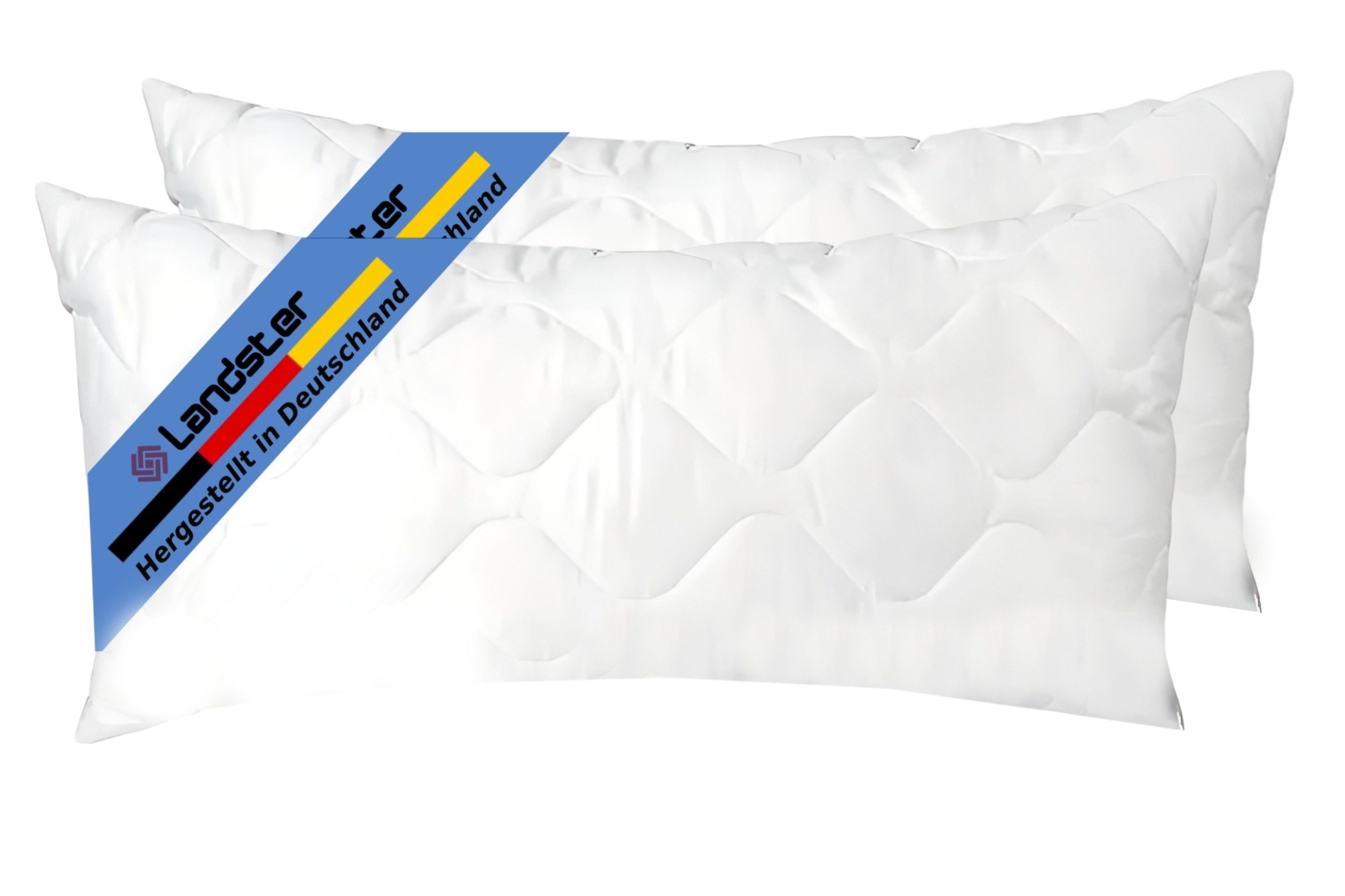 Landster Microfaserkissen Gestepptes kopfkissen 80x80, Bettkissen, günstig online kaufen