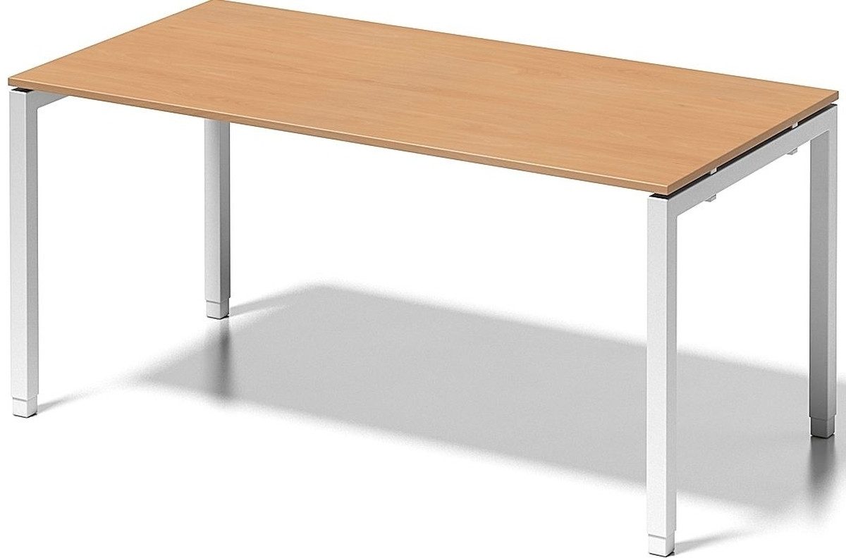 Bisley Schreibtisch Schreibtisch Cito BxTxH 160x80x65-85cm buche Gestell verkehrsweiß