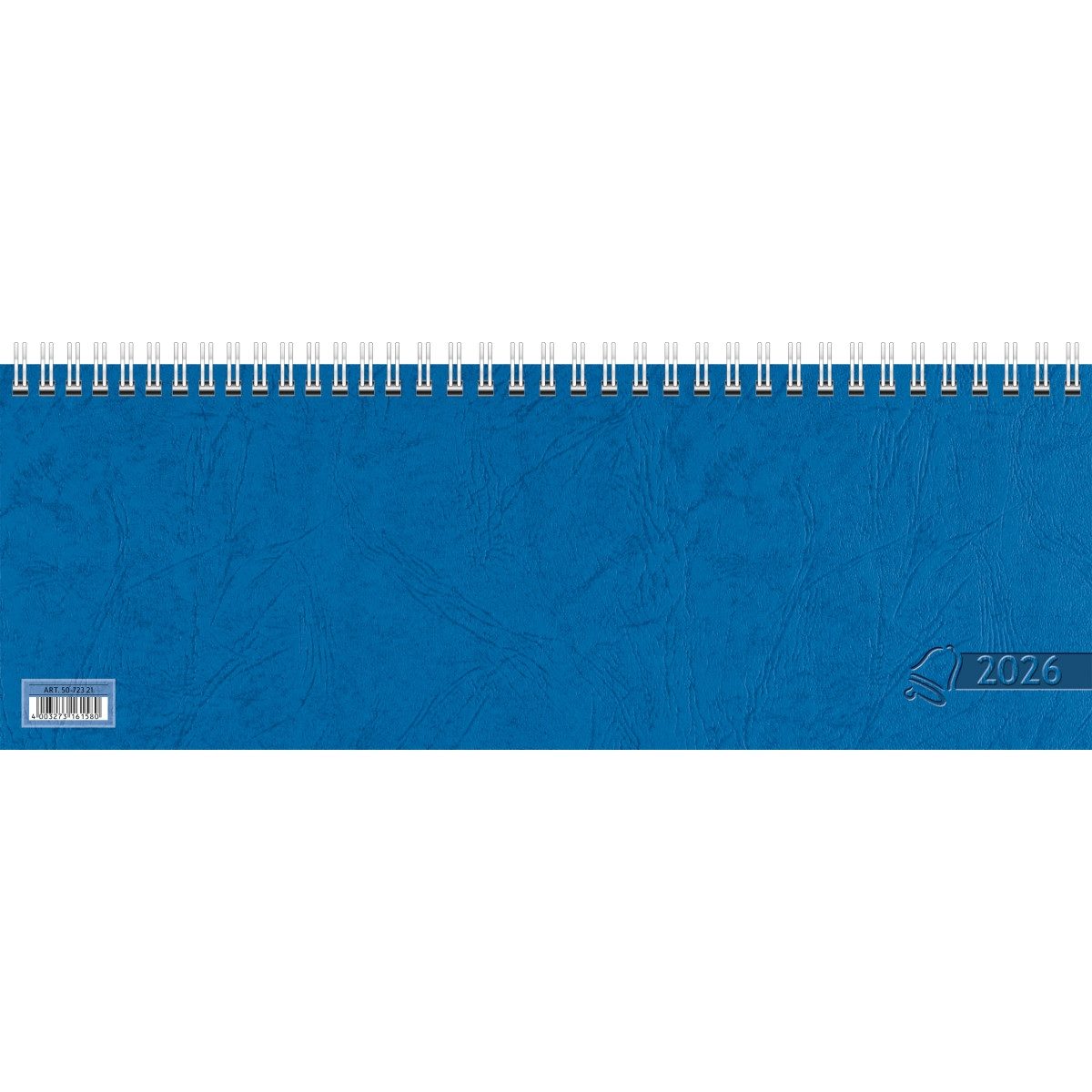 GLOCKEN Schreibtischkalender Querkalender 29,7x10,5cm 1 Woche/2 Seiten blau Kalendarium 2026.