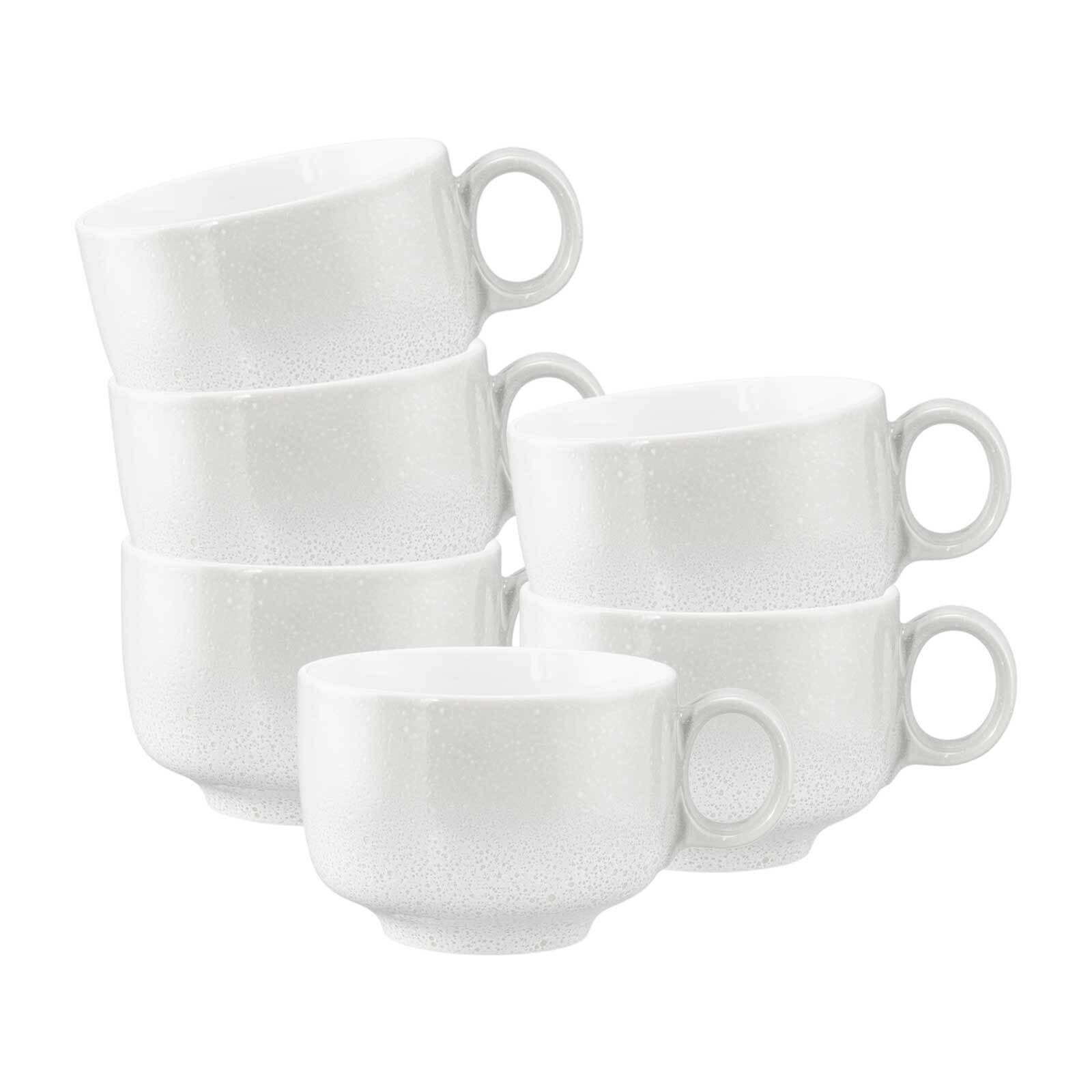 Seltmann Weiden Cappuccinotasse Sento Home Milchkaffeetassen mit Henkel 350 ml, 6-tlg., Porzellan
