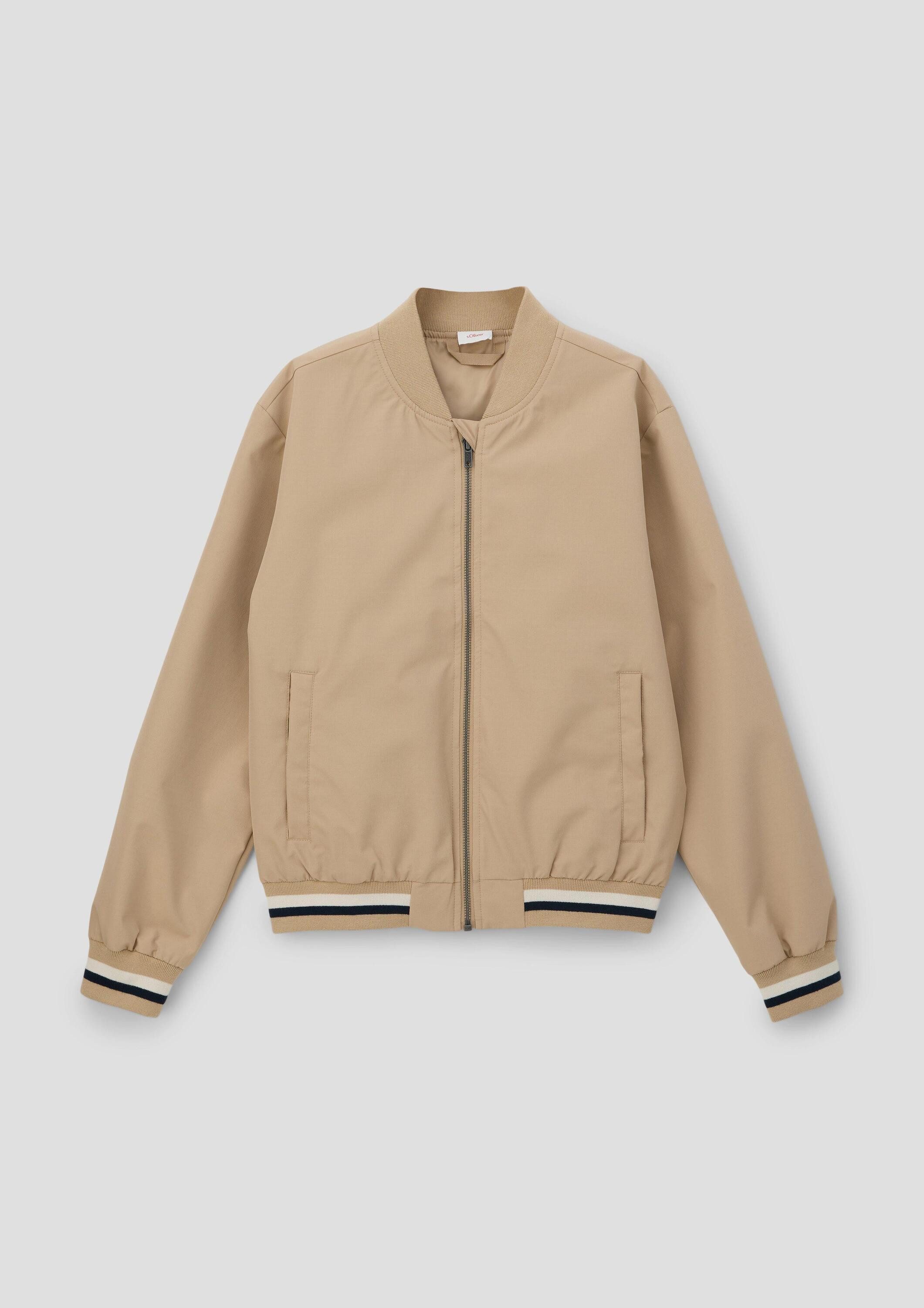 s.Oliver Funktionsjacke Indoor-Jacke Leicht gefütterter Blouson mit Streifen-Details