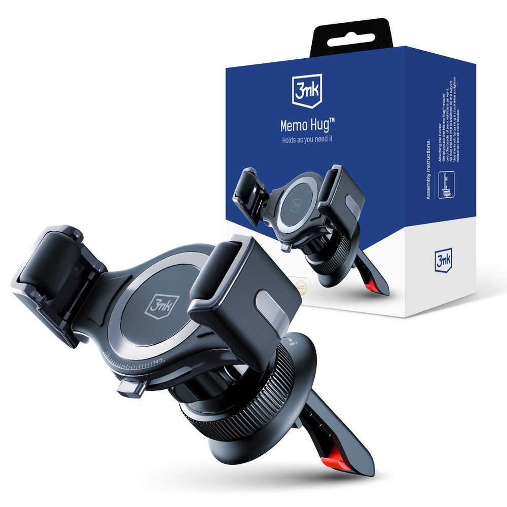 3MK Halterung Auto-Handyhalterung Lüftungshalterung, (bis 6.5 Zoll, Spar-Set, 1-tlg., Memory-Funktion, Einhandbedienung, für Lüftungsschlitze)