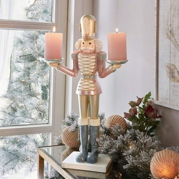 Mirabeau Weihnachtsfigur Kerzenständer Janki antikrosa/antikgold