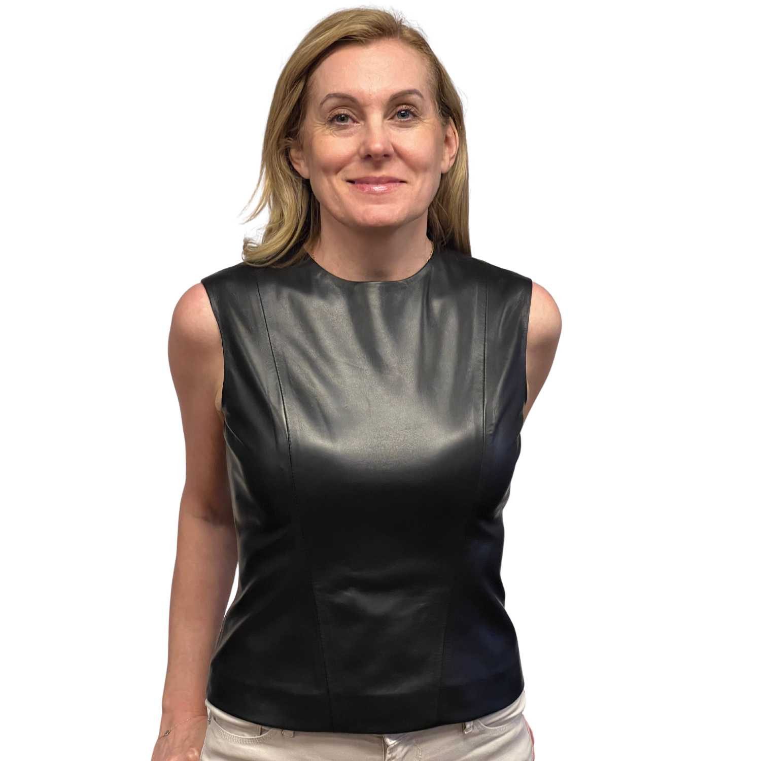 von hohenstein Trachtentop Ledertop Lea 100% Lammleder handgefertigt 44