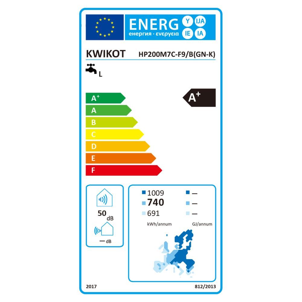 Haier Warmwasser-Wärmepumpe Kwikot by Haier 200 L Brauchwasserwärmepumpe Trinkwasser HP200M7C R290, Energieklasse A+ – Bild 4 von 4