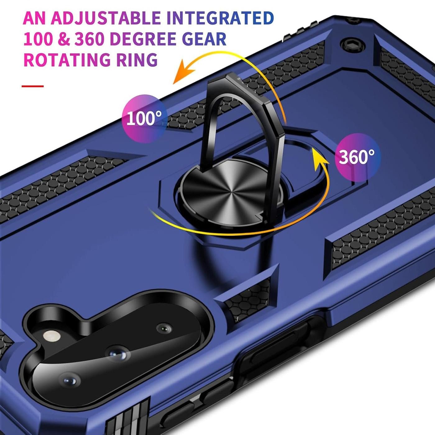 CoolGadget Handyhülle Armor Shield Case für Samsung Galaxy A27 5G 6,7 Zoll, Outdoor Cover mit Magnet Ringhalterung Handy Hülle für Samsung A27 5G – Bild 5 von 5