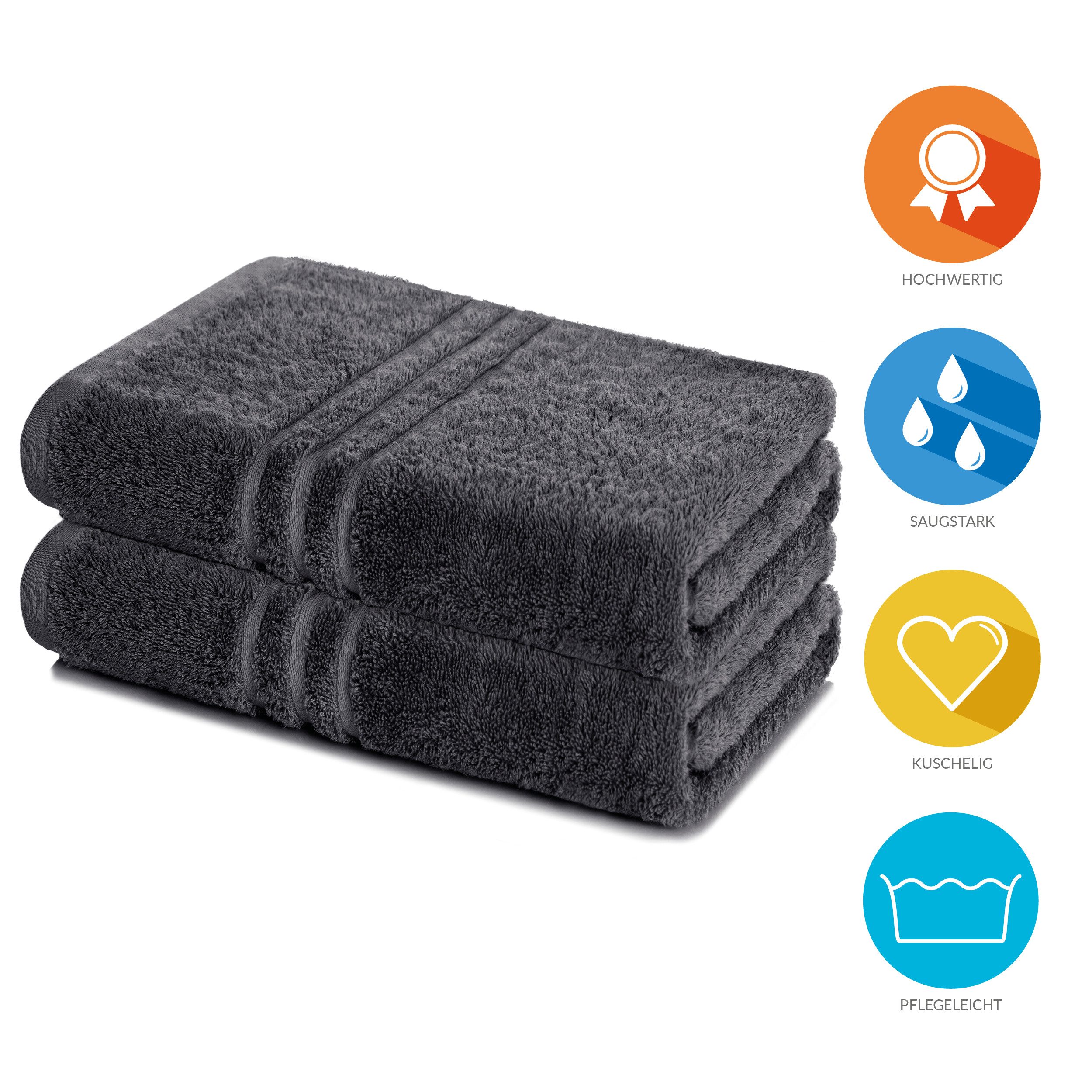 Lavea Saunatuch Elena-Frottierserie 80x200 cm, 100% Baumwolle (Set, 2-St), günstig online kaufen