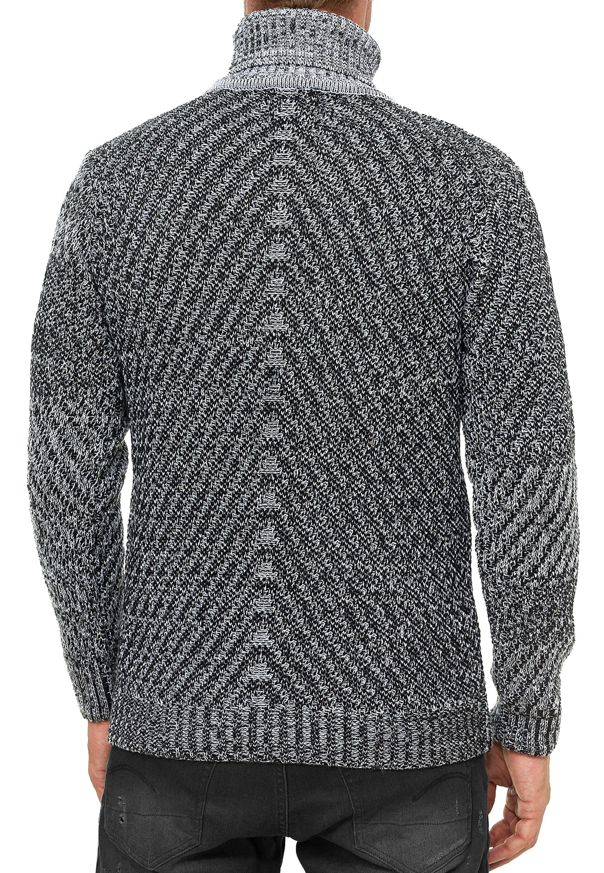 R-NEAL Rollkragenpullover Rollkragen Strick Pullover Casual Freizeit Grob-S günstig online kaufen