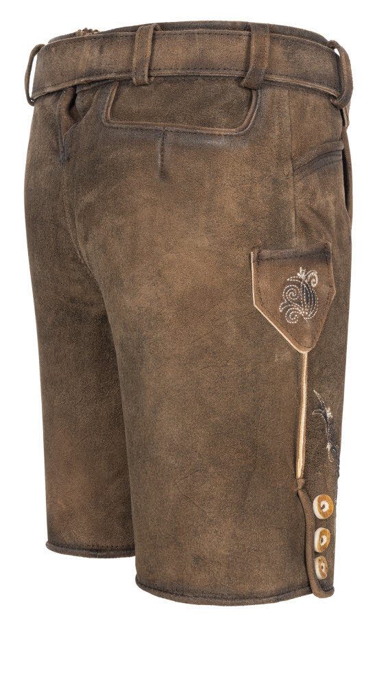 Nübler Trachtenlederhose Kinderlederhose kurz Edgar in Braun von Nübler.