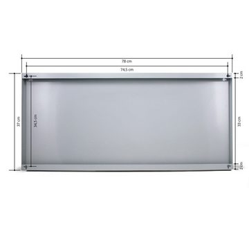 banjado Wandtafel Stahl Mauerwerk, (inkl. 4 Magnete, Stahlmagnettafel)