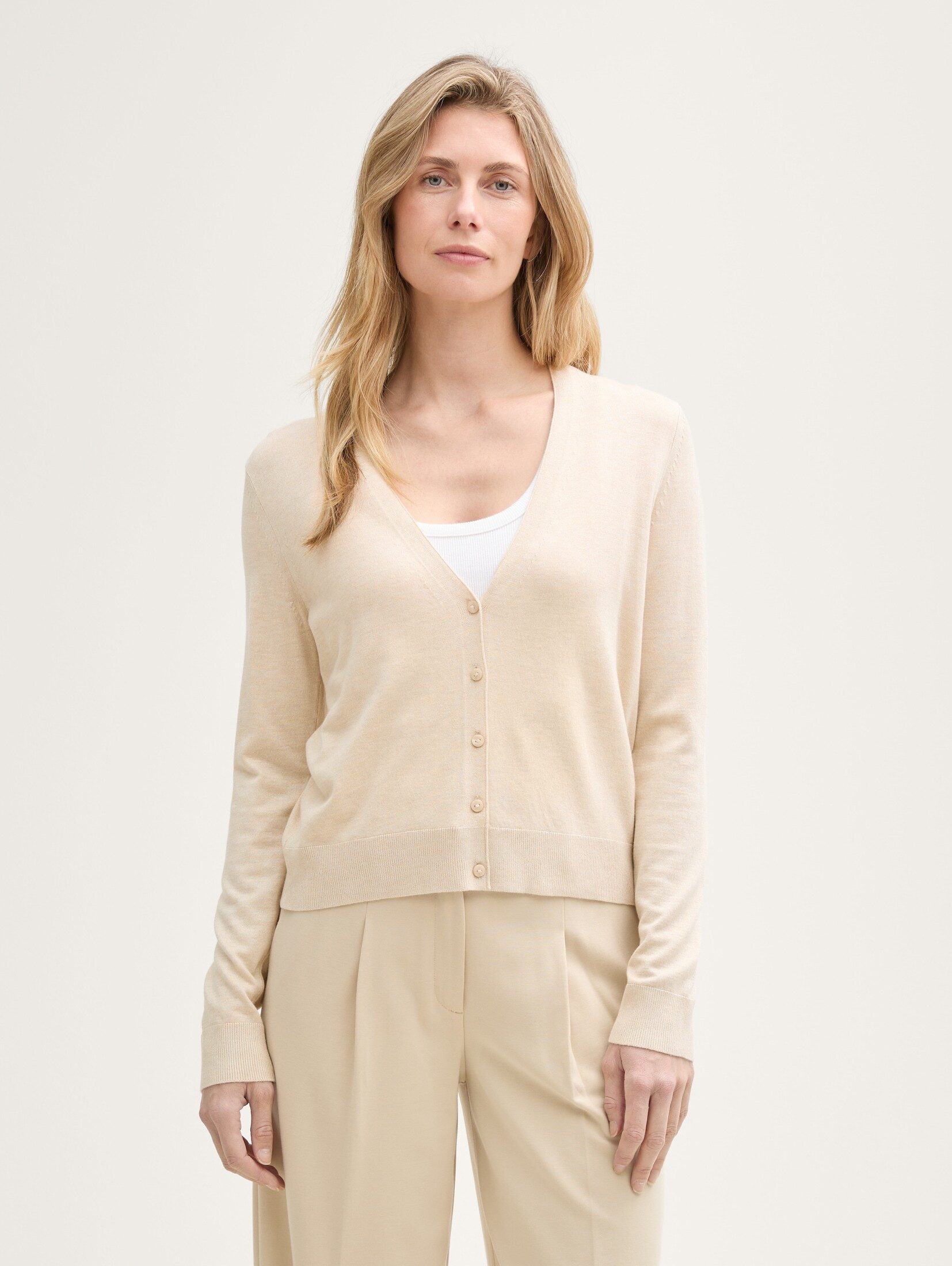 Cardigan Cardigan mit V-Ausschnitt