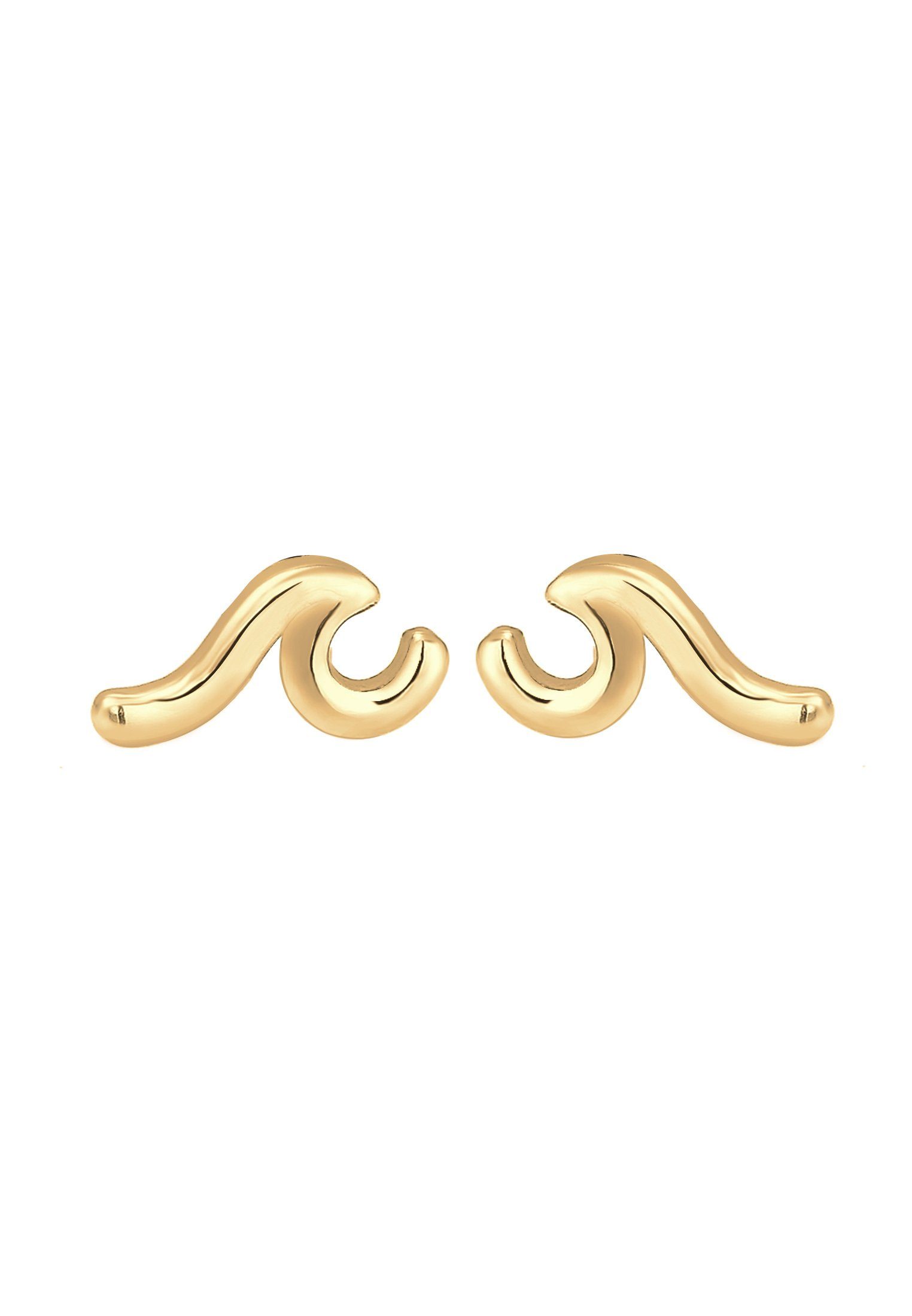 Ohrstecker Gold Wave 925 Trend Elli Ohrringe Sterling Wellen Silber Paar