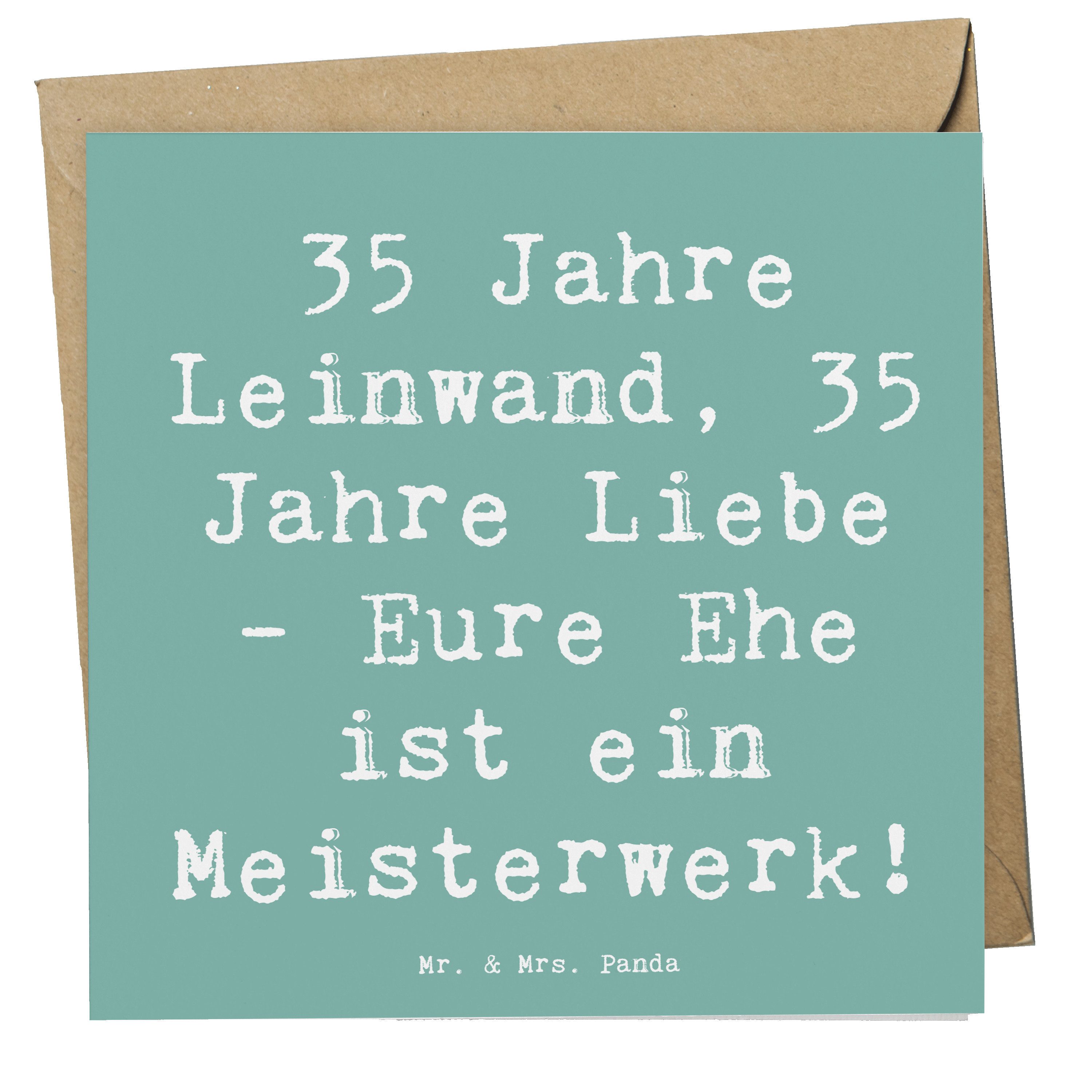 Grußkarte 35. Hochzeitstag Leinwandhochzeit - Meeresbrise - Geschenk, Geburtsta