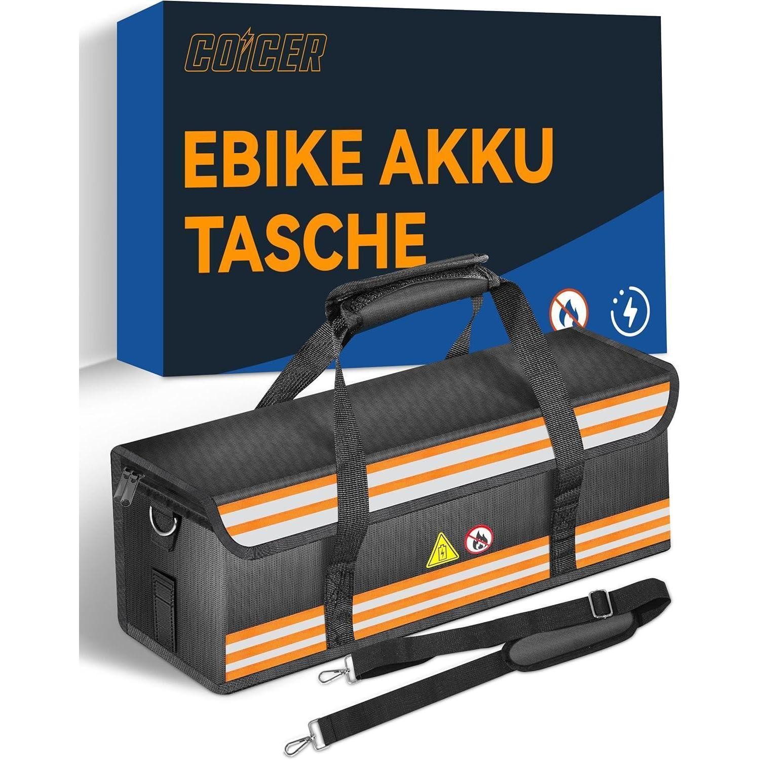 LuxusKollektion Fahrradständer E-Bike Akku Tasche Schutzhülle feuerfest groß Lipo Safe Bag