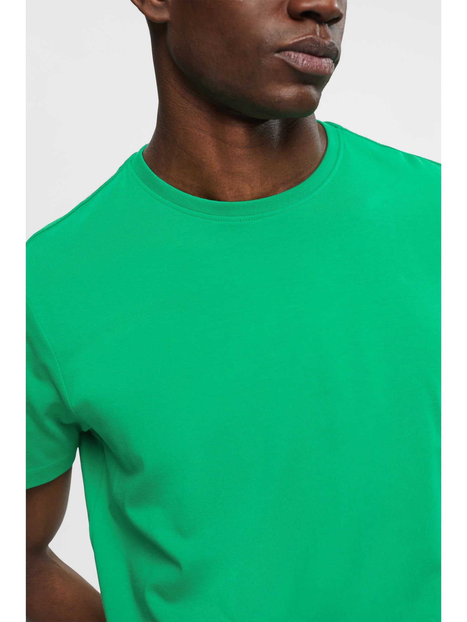 Slim T-Shirt Pima-Baumwoll-T-Shirt Collection Esprit im Fit GREEN (1-tlg)