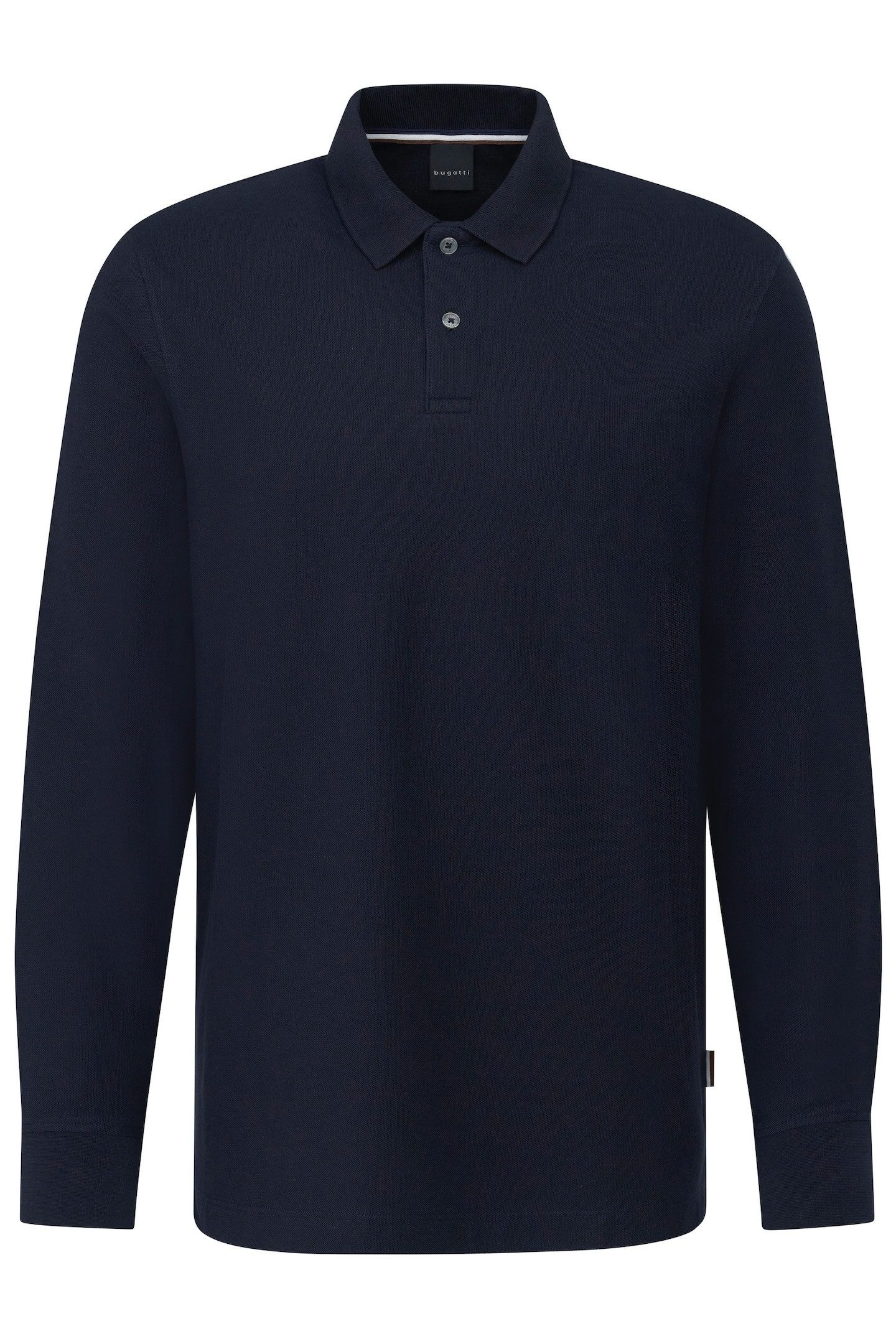 bugatti Langarm-Poloshirt mit langen Ärmeln