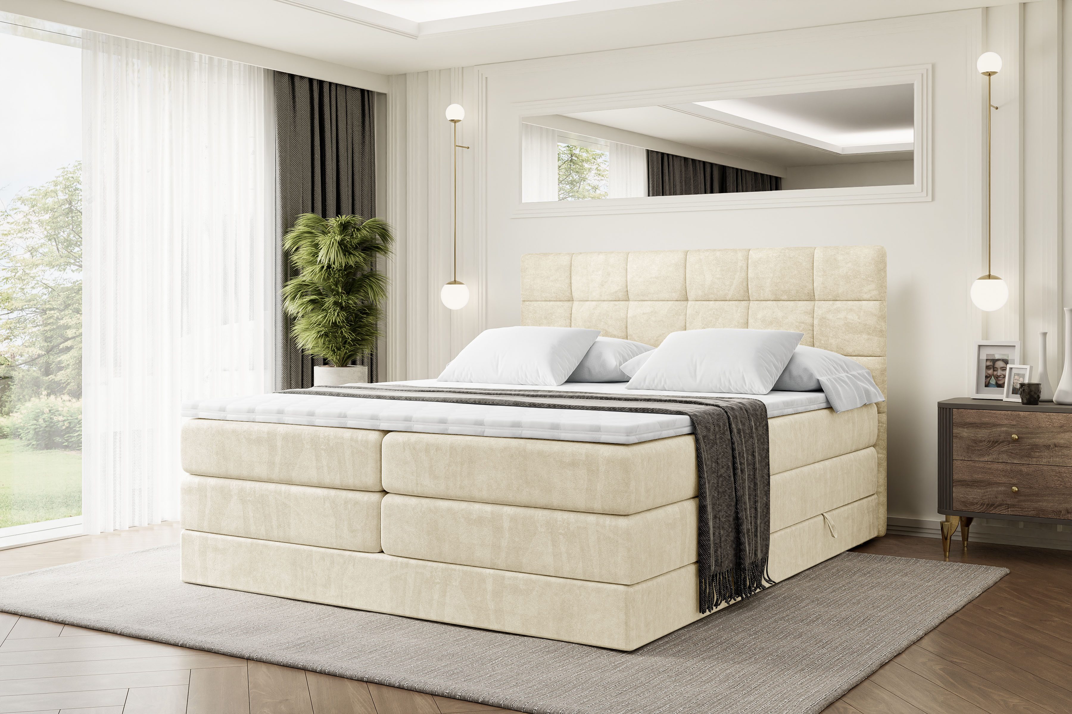 ALTDECOR Boxspringbett BRUGO KING (mit Matratze günstig online kaufen