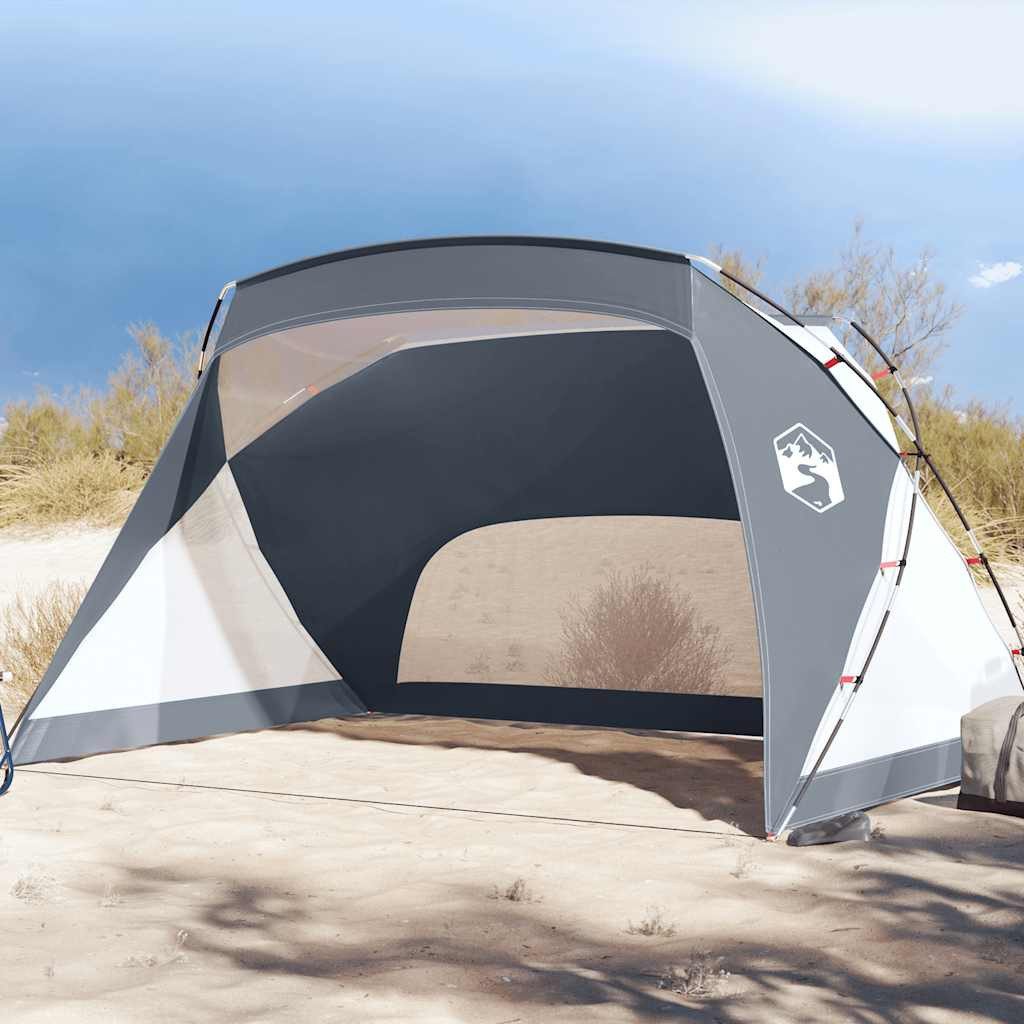 vidaXL Strandmuschel Strandzelt Grau 274x178x170/148 cm 185T Polyester, (1 tlg)