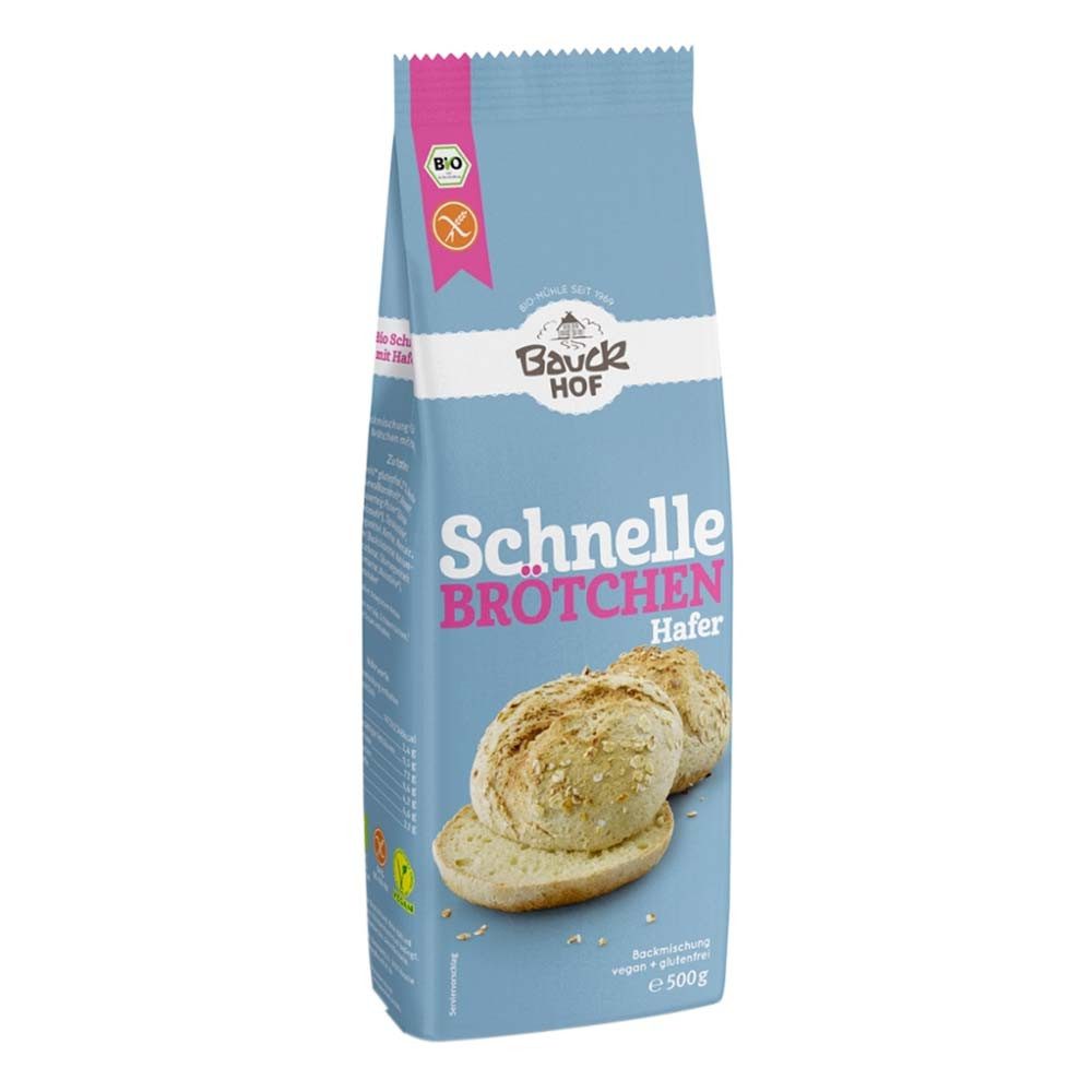 Bauck Mühle Backmischung BrotBackmischung - Schnelle Brötchen Hafer 500g