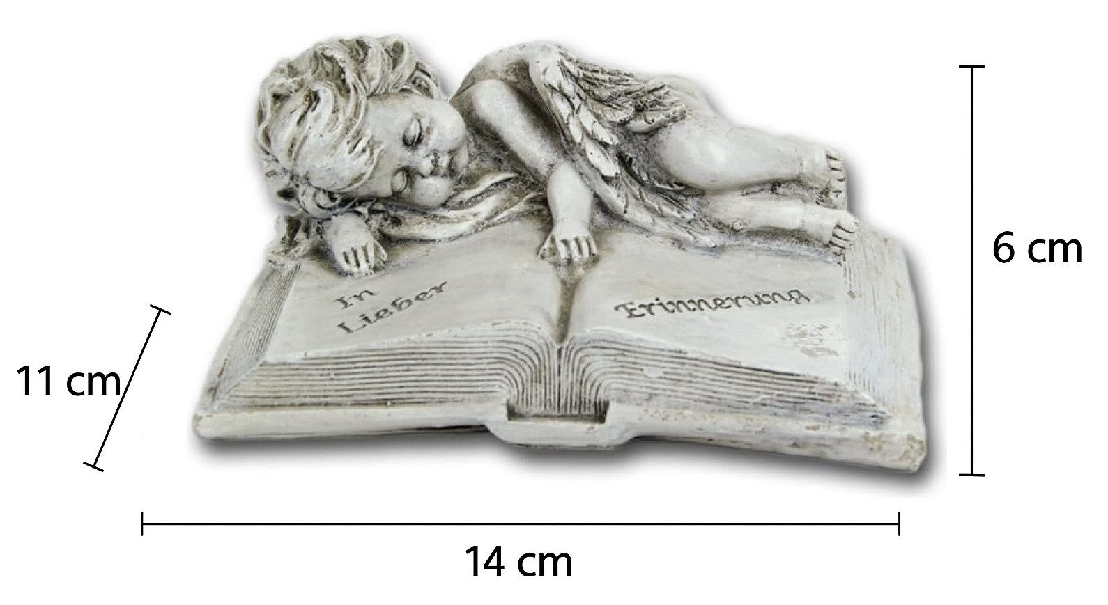 Bambelaa! Gartenfigur Bambelaa! Grabengel auf Buch, günstig online kaufen