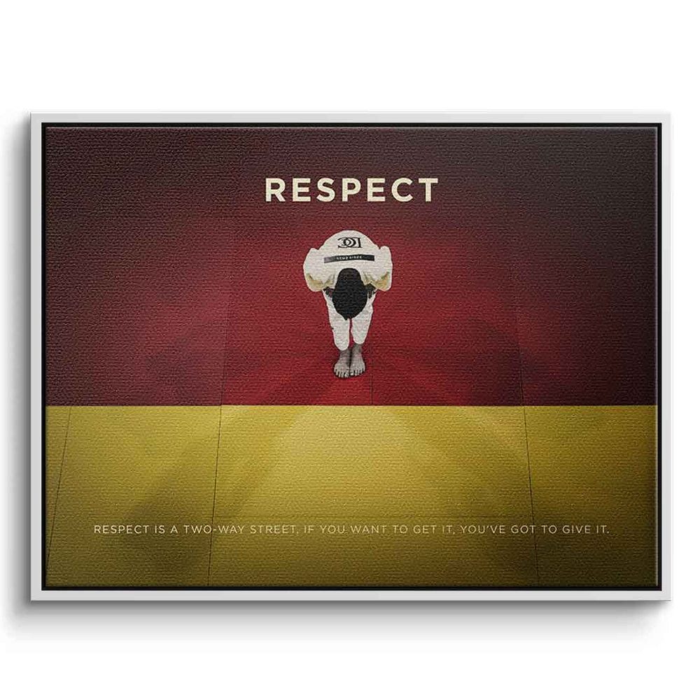 DOTCOMCANVAS® Leinwandbild Respect, Leinwandbild Respect Motivation Spruch Kunstdruck Wandbild