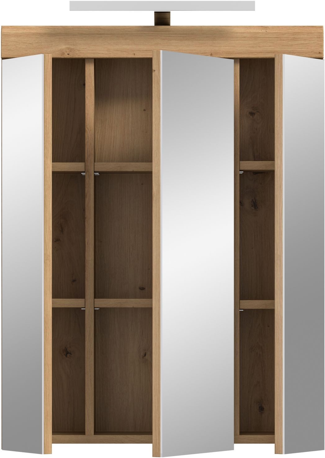 xonox.home Badezimmerspiegelschrank Artisan Eiche Nachbildung Salbei Nachbildung Melamin 60x79x37 cm