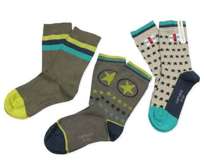 Camano Langsocken CA3805 (Packung, 3-Paar, 3 Paar) Kinder Mädchen oder Jungen Socken, Baumwolle, Unisex Kindersocken