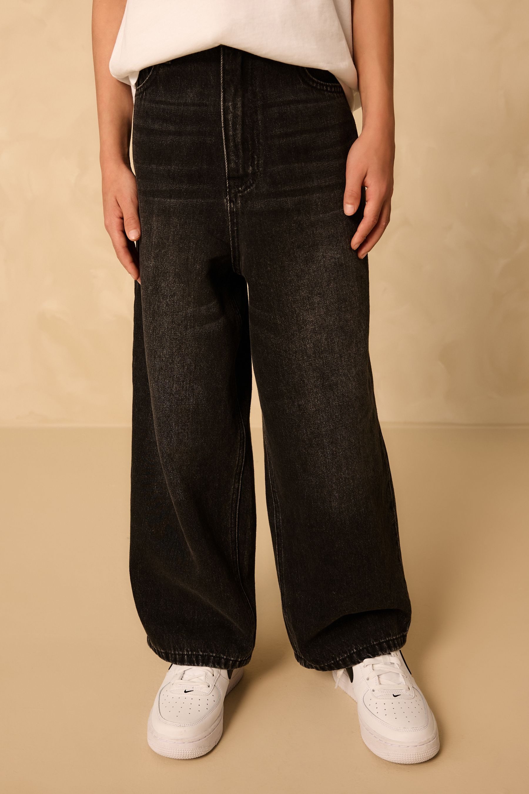 Next Weite Jeans Authentic Jeans 100 % Baumwolle – Super Wide Fit (1-tlg)