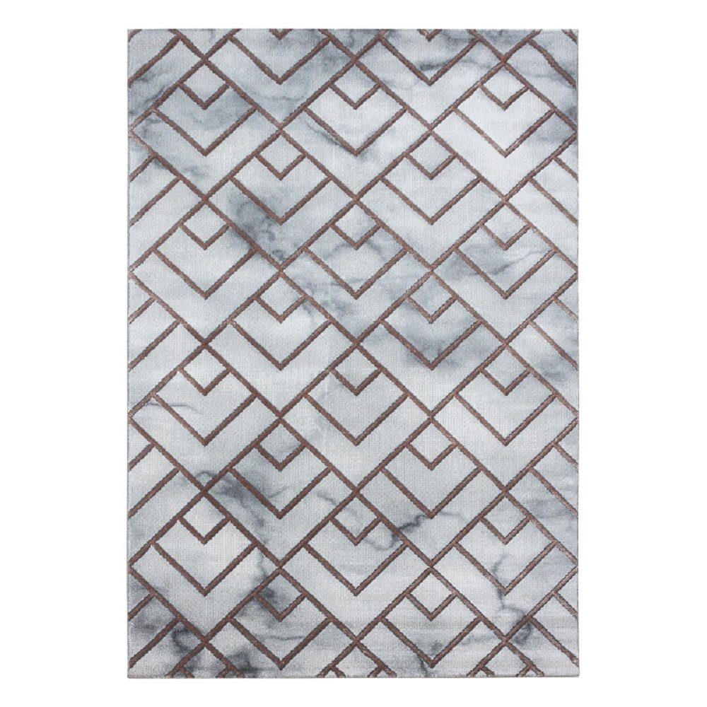 Marmoroptik, edel Teppich Giantore, exklusiver rechteck modern, Bronze Teppich mit und