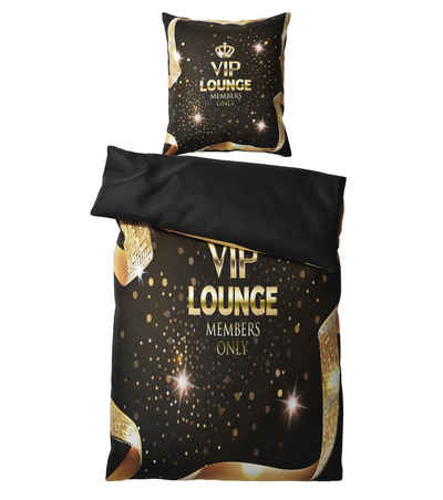 Bettwäsche VIP Lounge 135x200 cm, 100% feinste Baumwolle, 2-teilig, Bettbezug, Kissenbezug 80x80cm, Sanilo