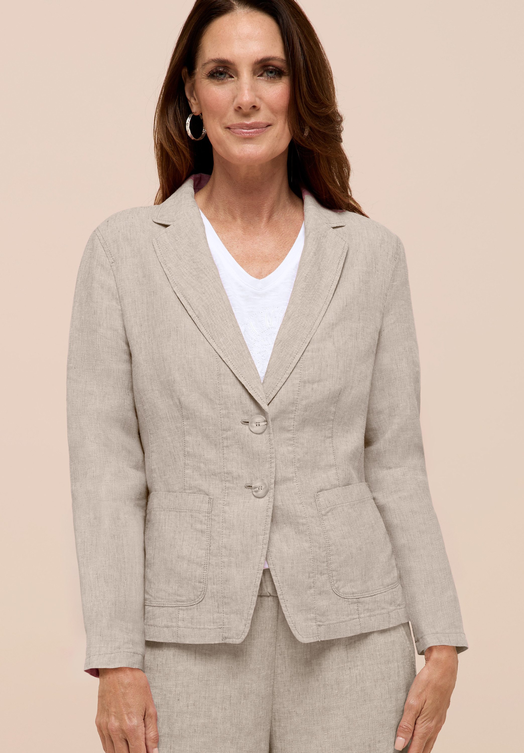 bianca Jackenblazer SUNNY in angesagter Leinen-Optik