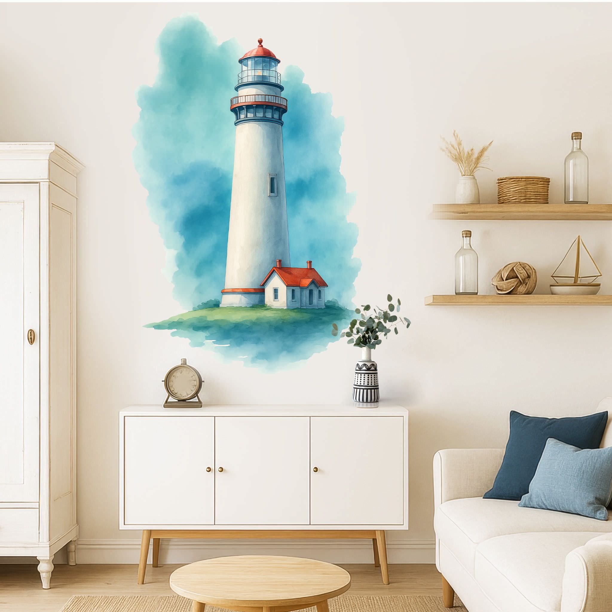 Sunnywall Wandtattoo Aufkleber Maritim Leuchtturm mit Haus – Ostfriesland A günstig online kaufen