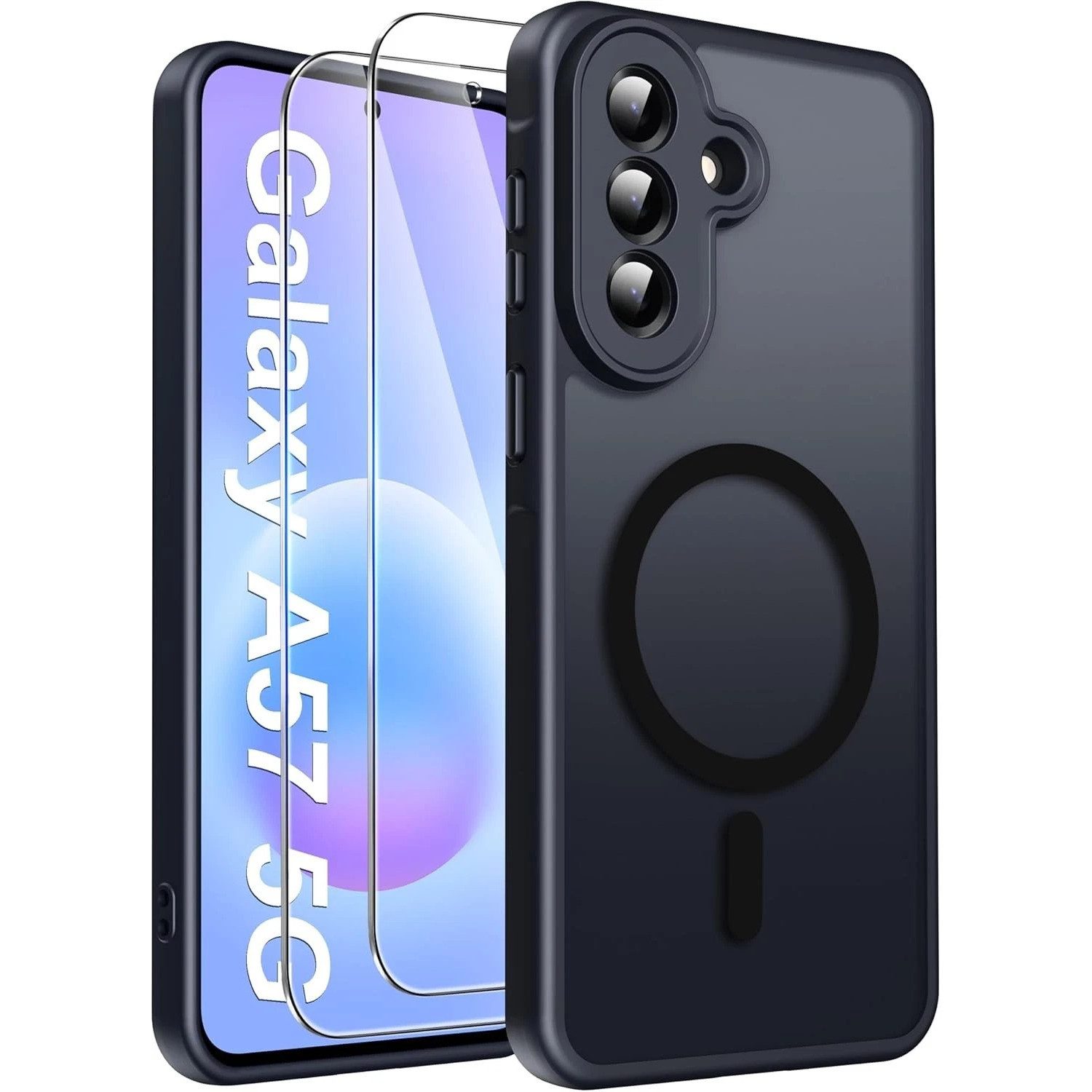MSM Protech Handyhülle Hülle + 2X Schutzglas für Samsung Galaxy A57 5G Panzerfolie Full 9H