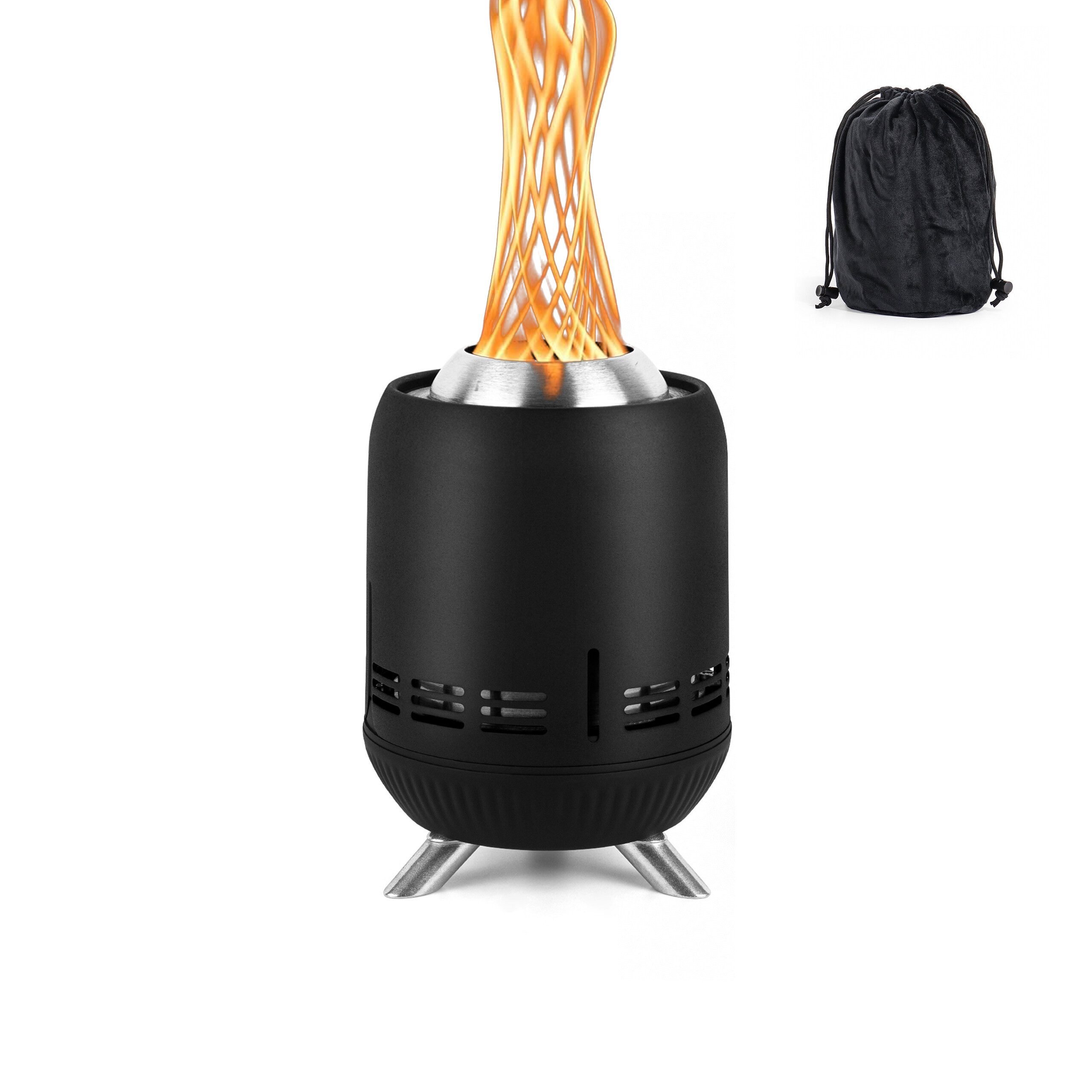 relaxdays Feuerschale Tischkamin ohne Rauch Ø16,5 cm