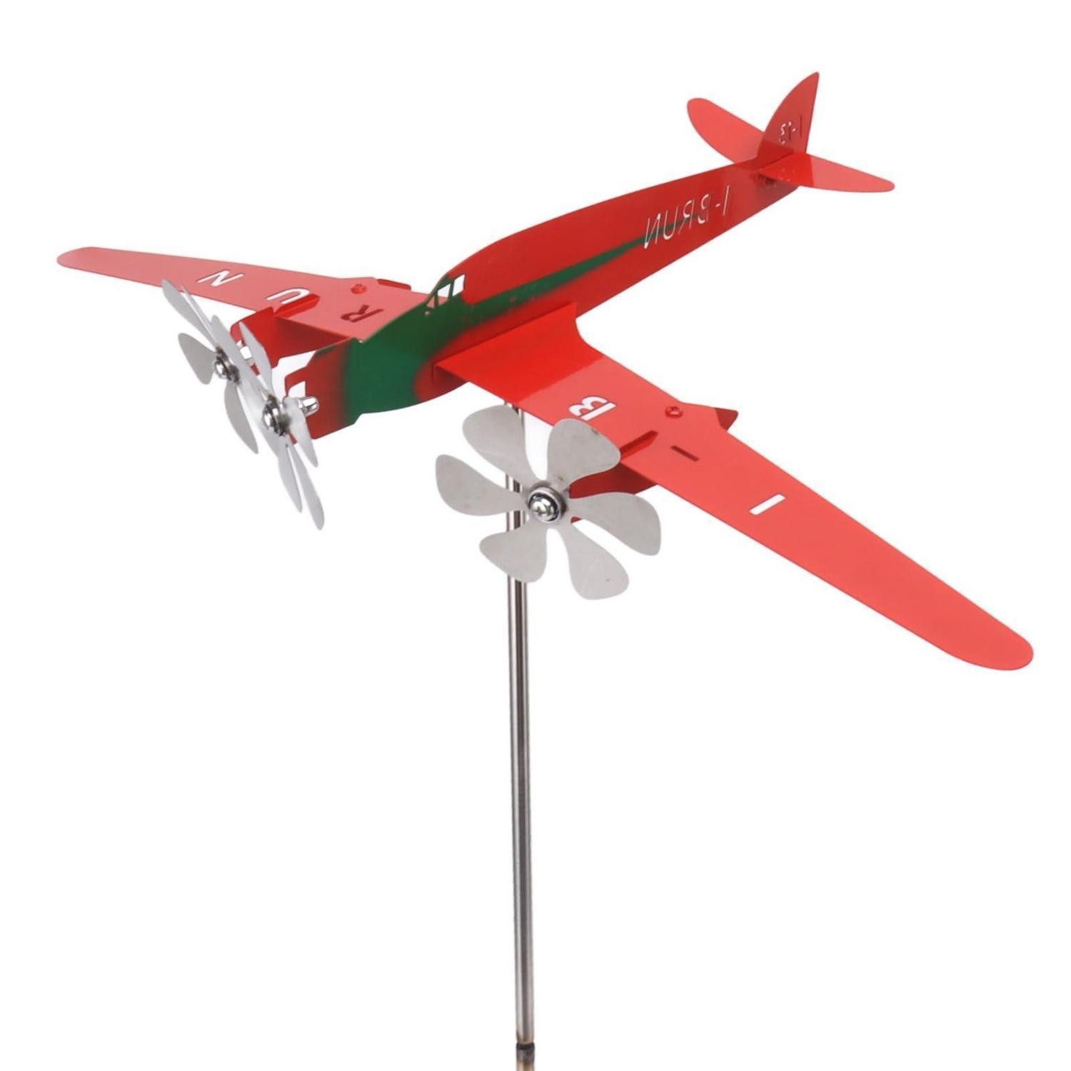 LuxusKollektion Windspiel Flugzeug-Windmühle Metall Gartendeko 3D (1 St)
